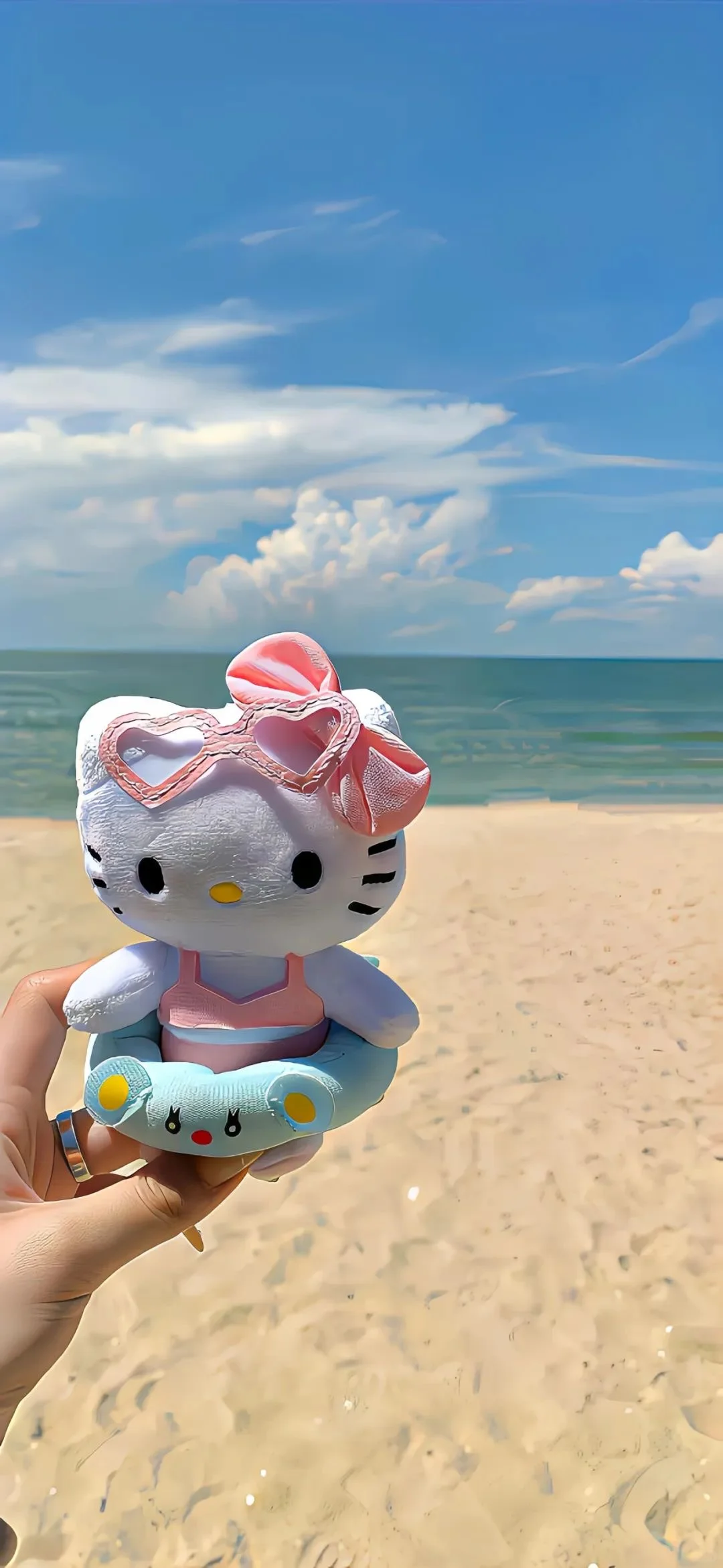 海岛/Hello Kitty全屏壁纸