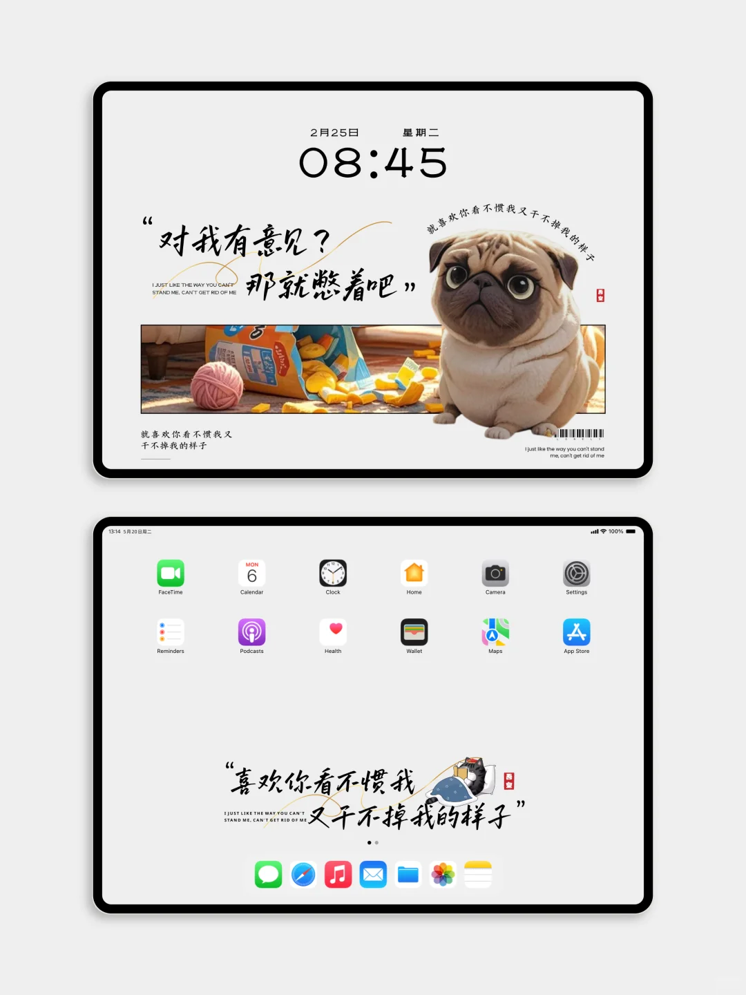 iPad壁纸｜245｜对我有意见 那就憋着吧