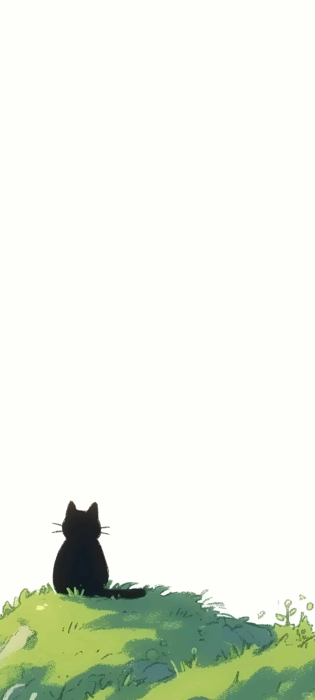 🐱被这只小黑猫壁纸拿捏了！超治愈