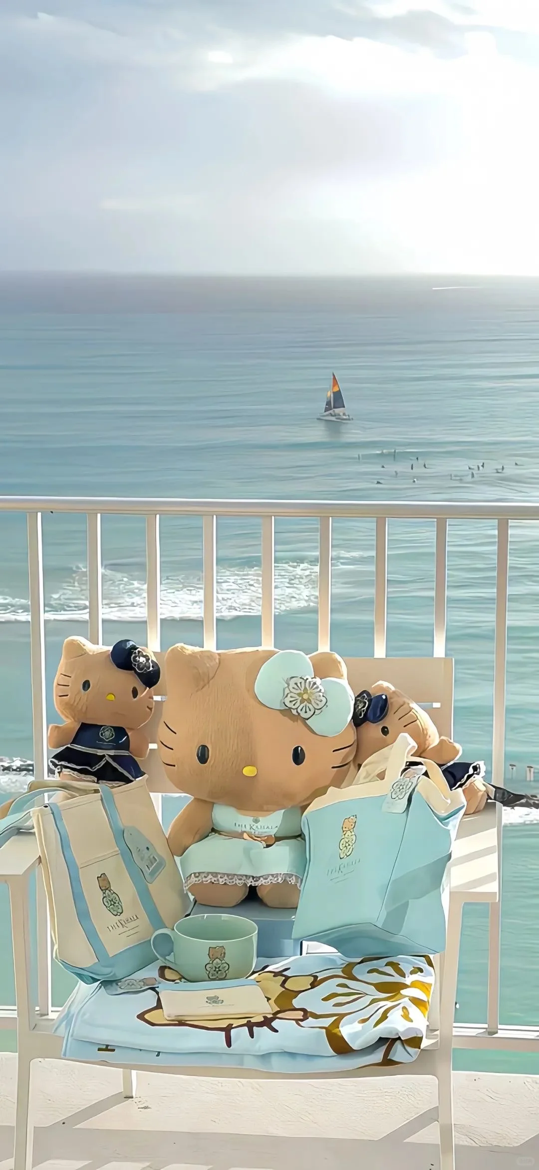 海岛/Hello Kitty全屏壁纸