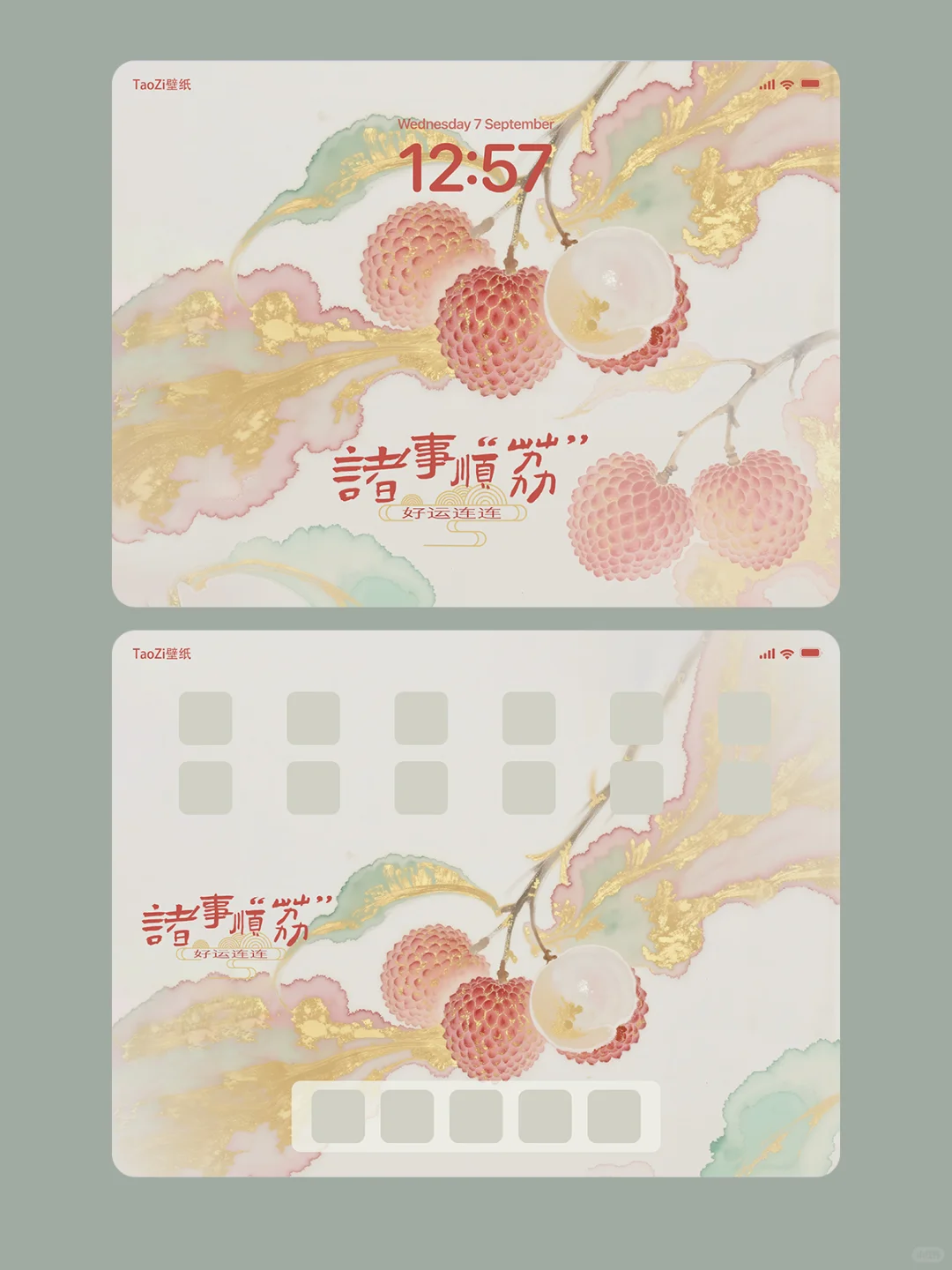 能量壁纸｜诸事顺“荔”｜ipad/平板壁纸 #247