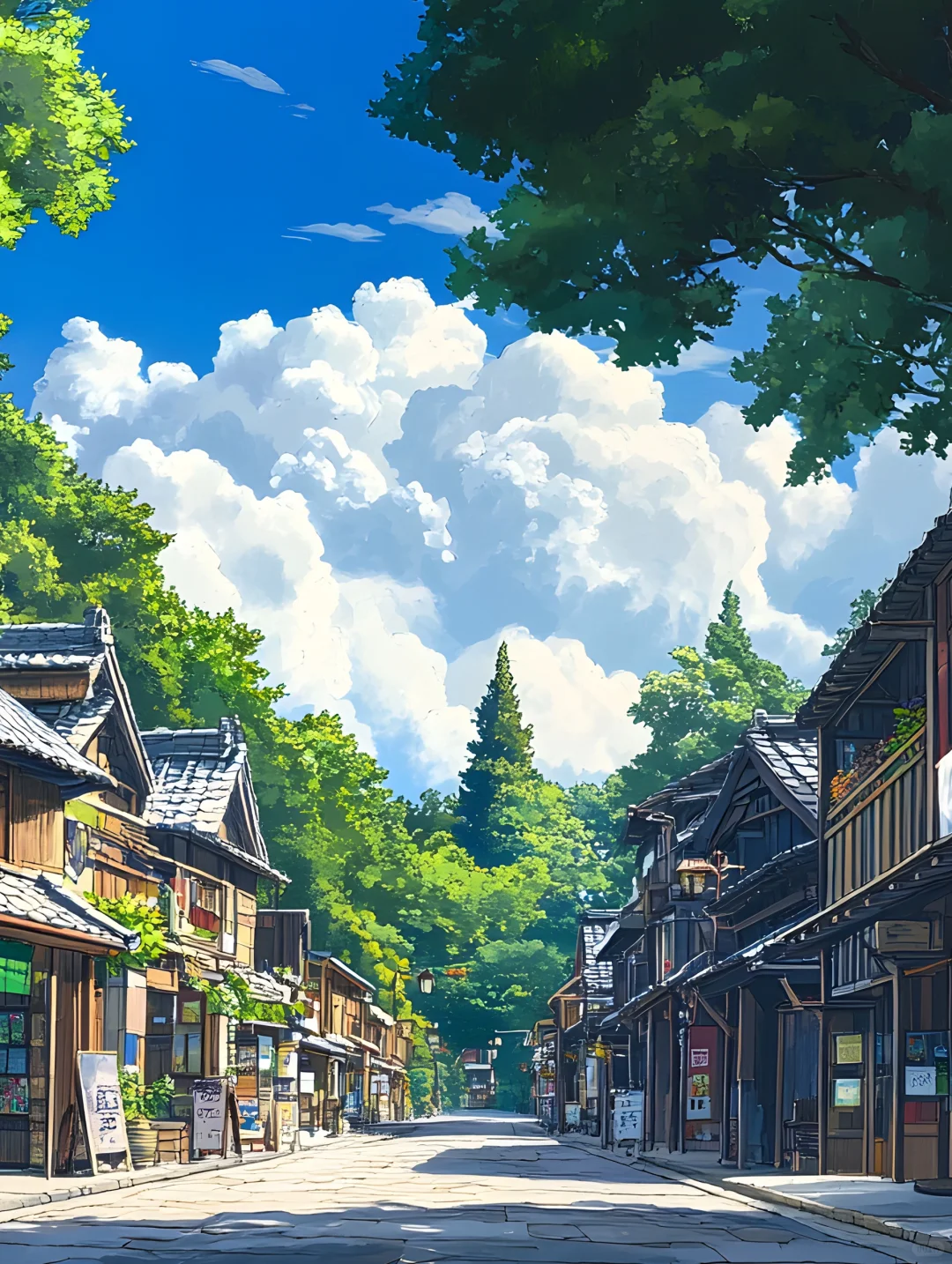 治愈系小镇插画 ｜ 5K极清壁纸
