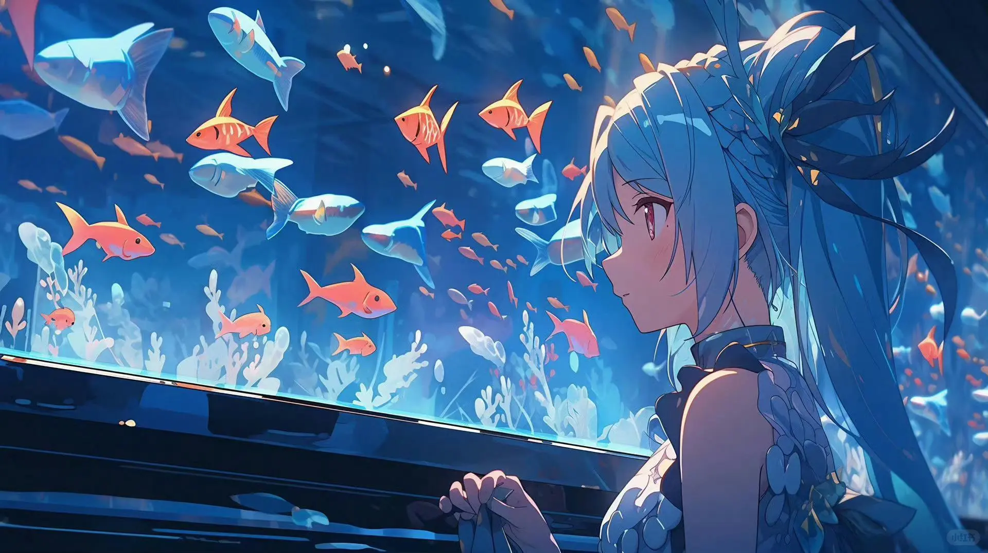 蓝色治愈系夏日清爽iPad壁纸💙