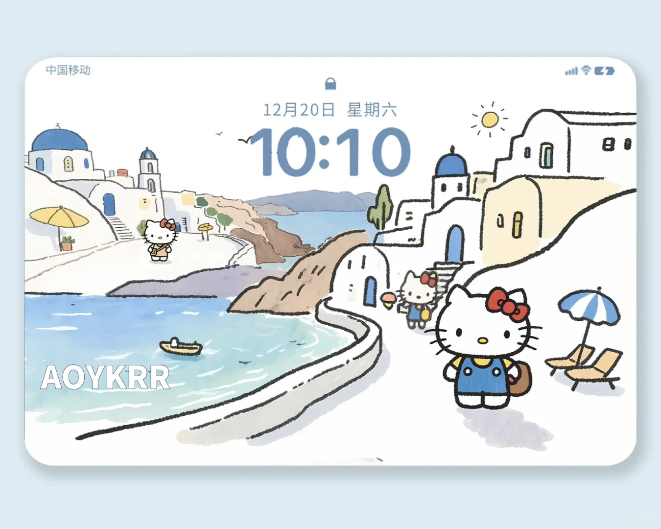 HelloKitty|469|海边沙滩凯蒂猫平板壁纸