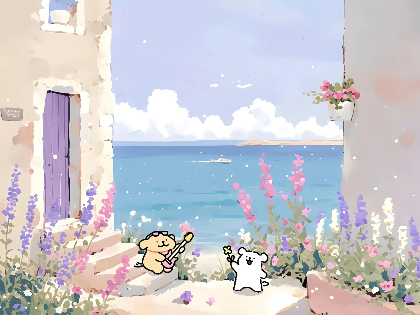 线条小狗iPad壁纸｜平板电脑4k壁纸🖼️