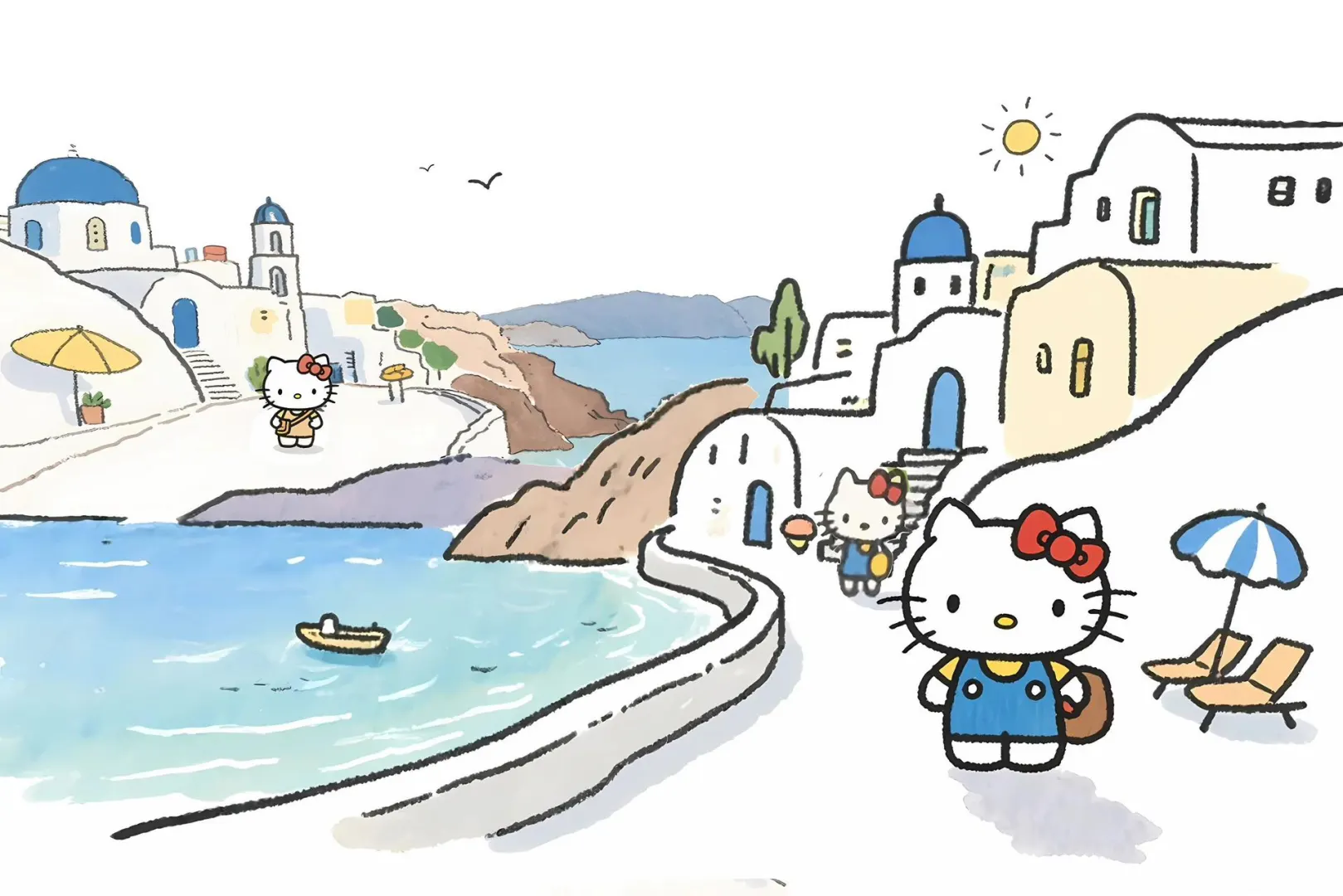 HelloKitty|469|海边沙滩凯蒂猫平板壁纸7.