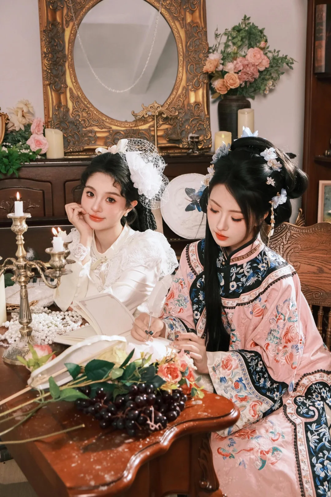 超绝宿命感闺蜜写真📷清汉女和留洋大小姐