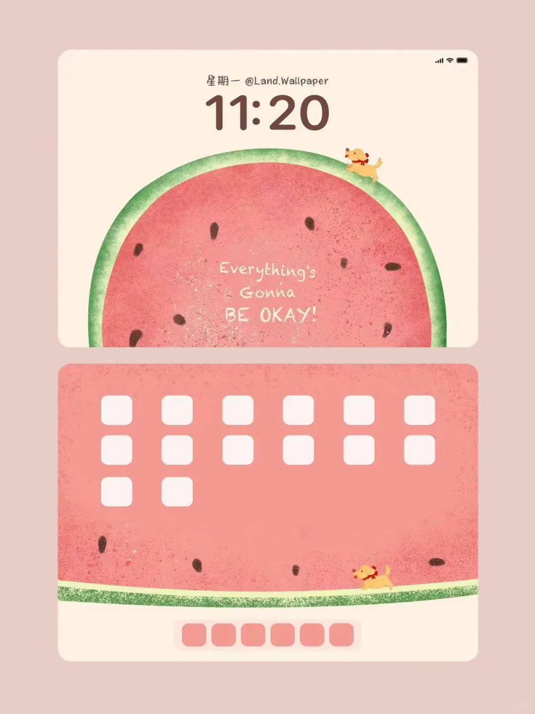 西瓜与修狗— 夏日氛围感平板壁纸