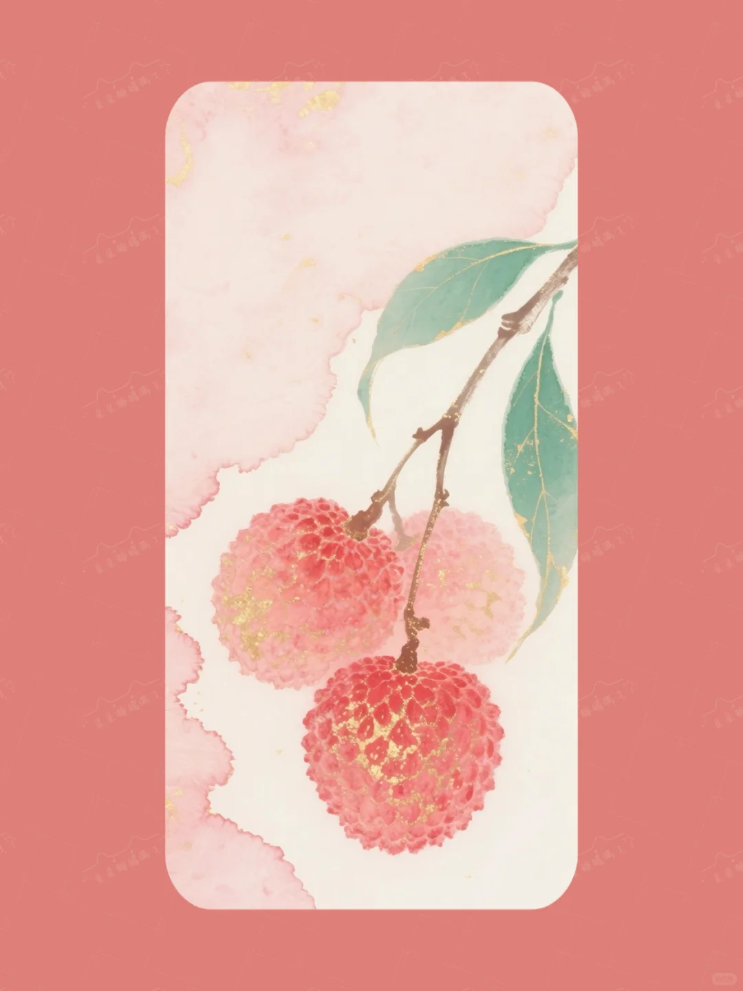 荔枝还得是国风插画好看| 顺顺荔荔能量壁纸