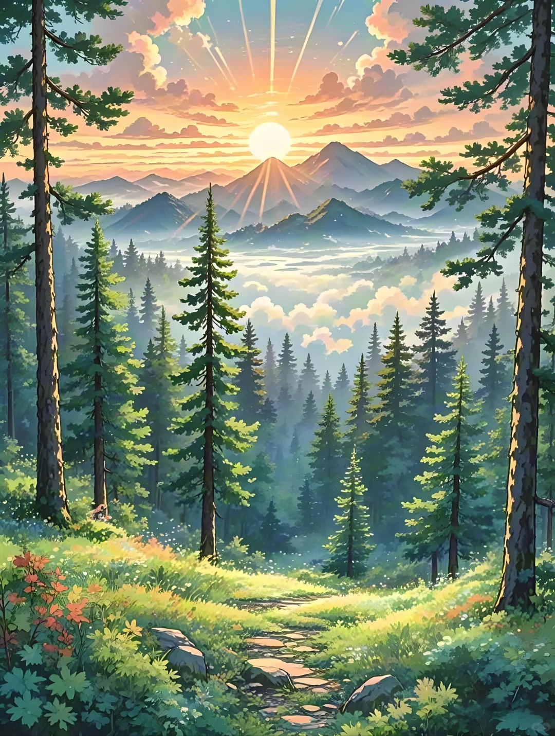 治愈画师，日出