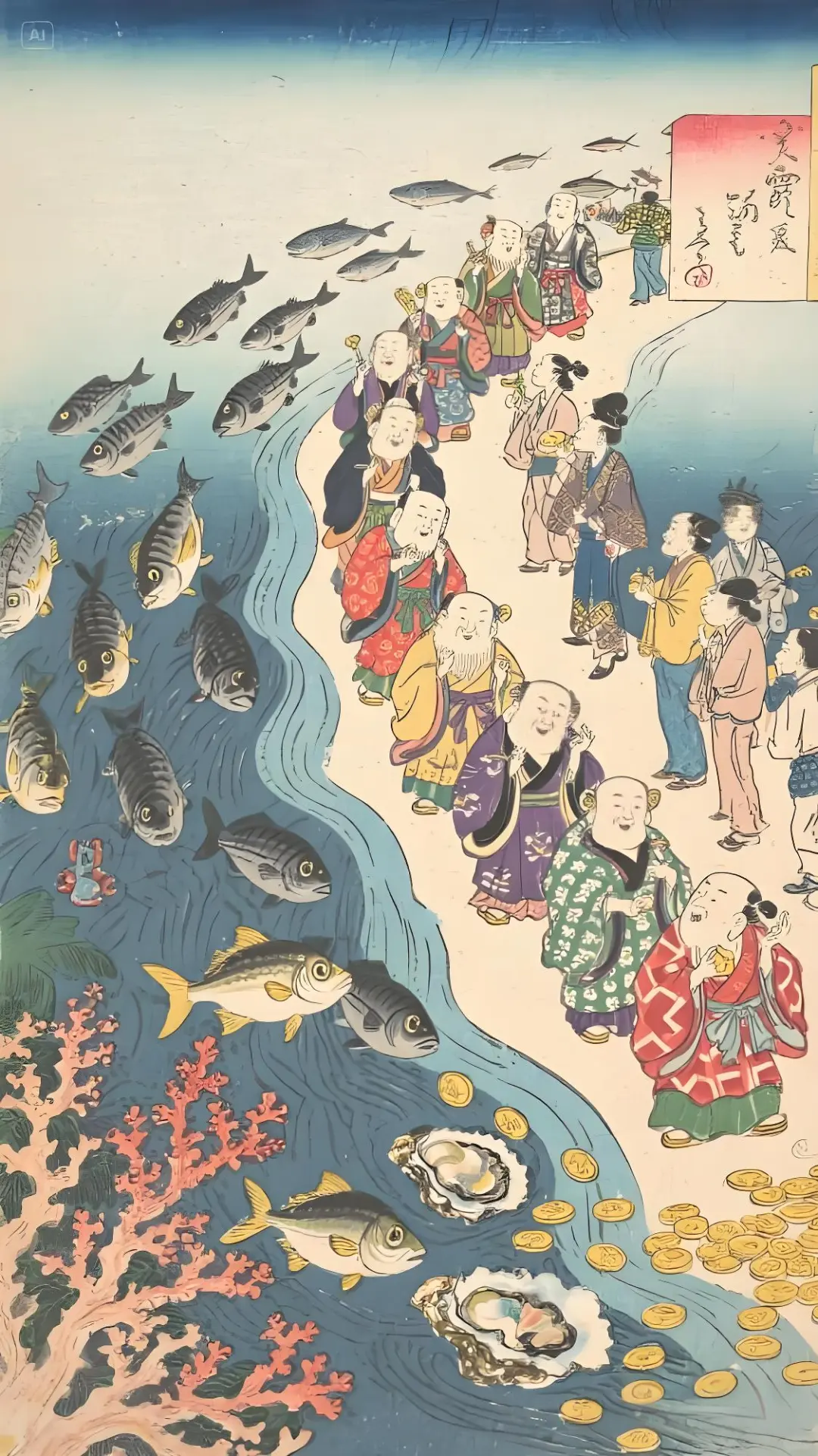 🎨浮世绘奇幻记：传统与海洋的视觉盛宴