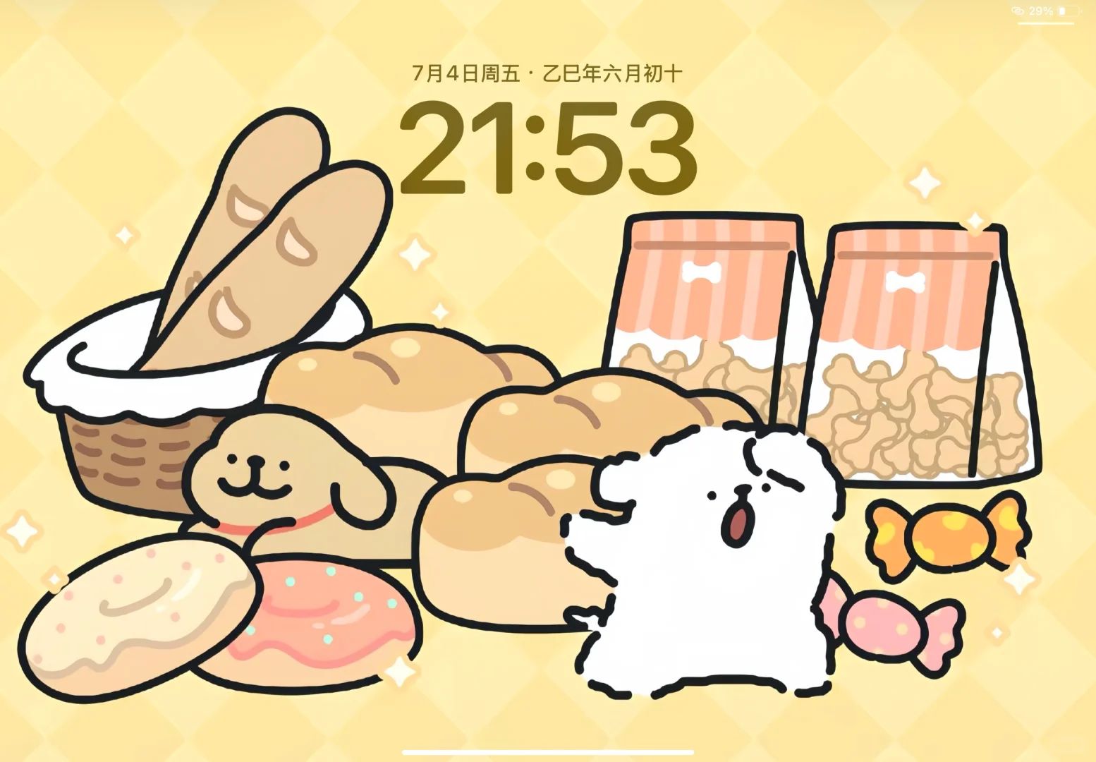 平板壁纸｜线条小狗系列