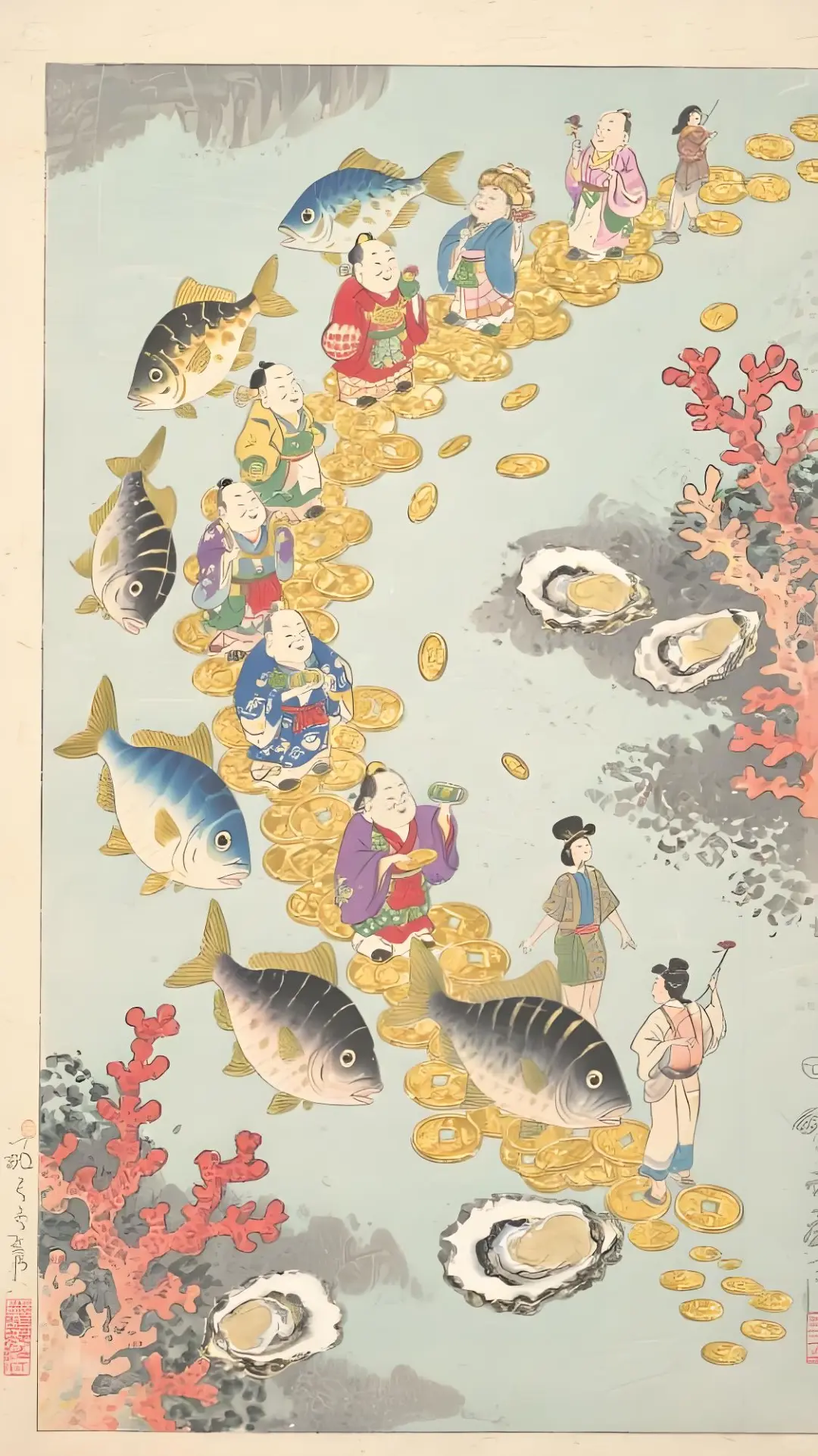 🎨浮世绘奇幻记：传统与海洋的视觉盛宴