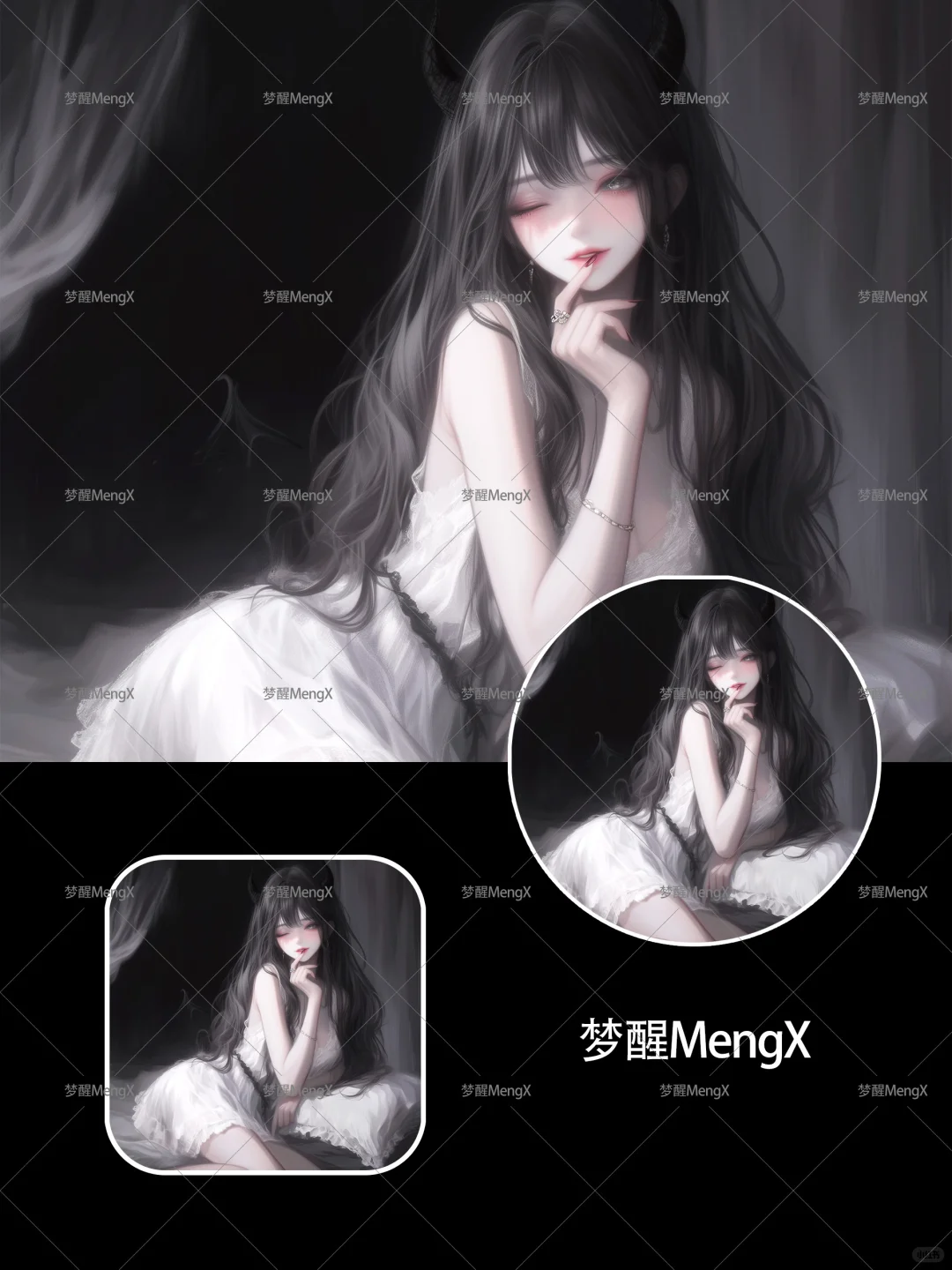 纯欲慵懒恶魔女孩|小众女生头像