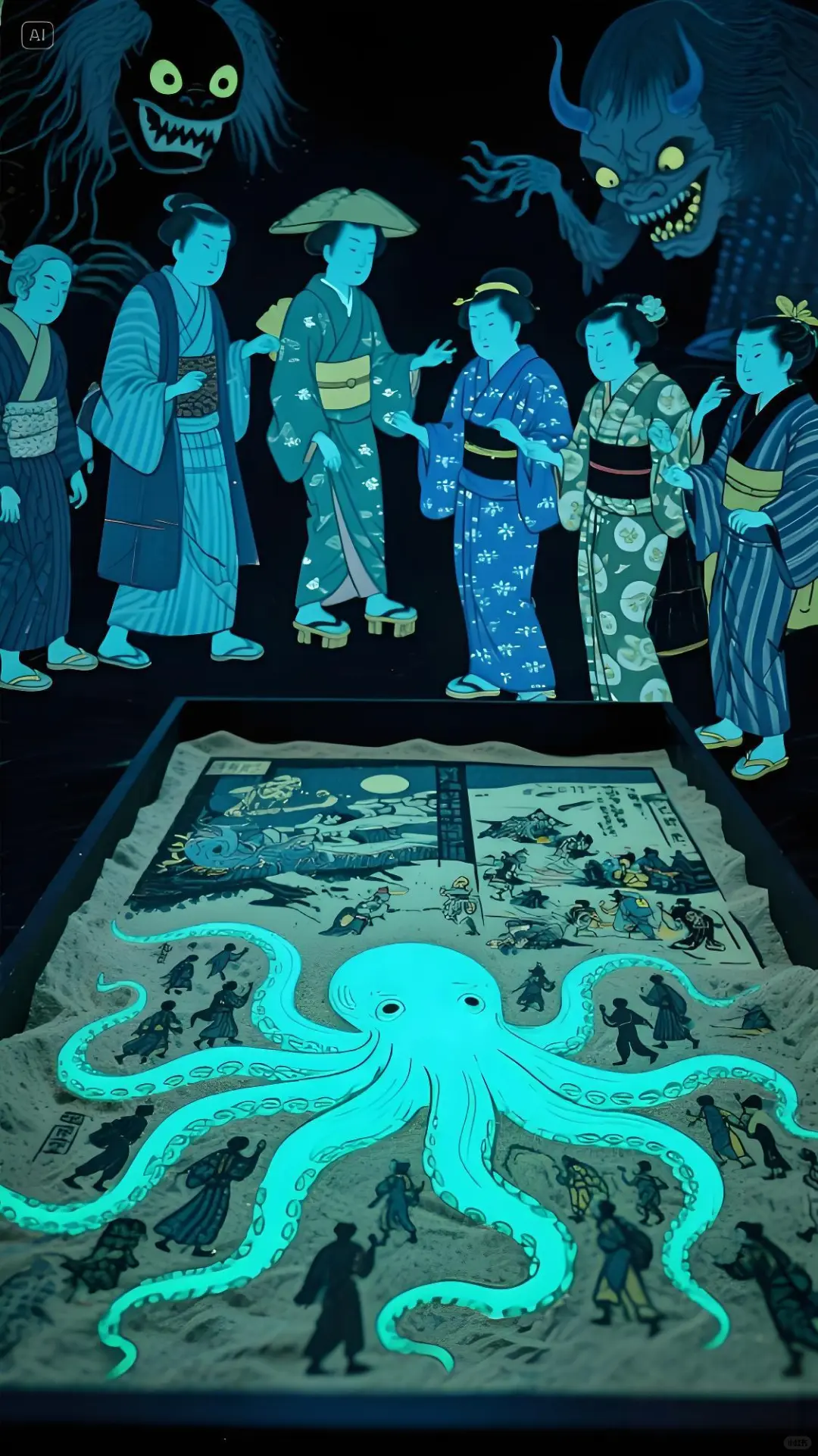 🎨浮世绘奇幻记：传统与海洋的视觉盛宴