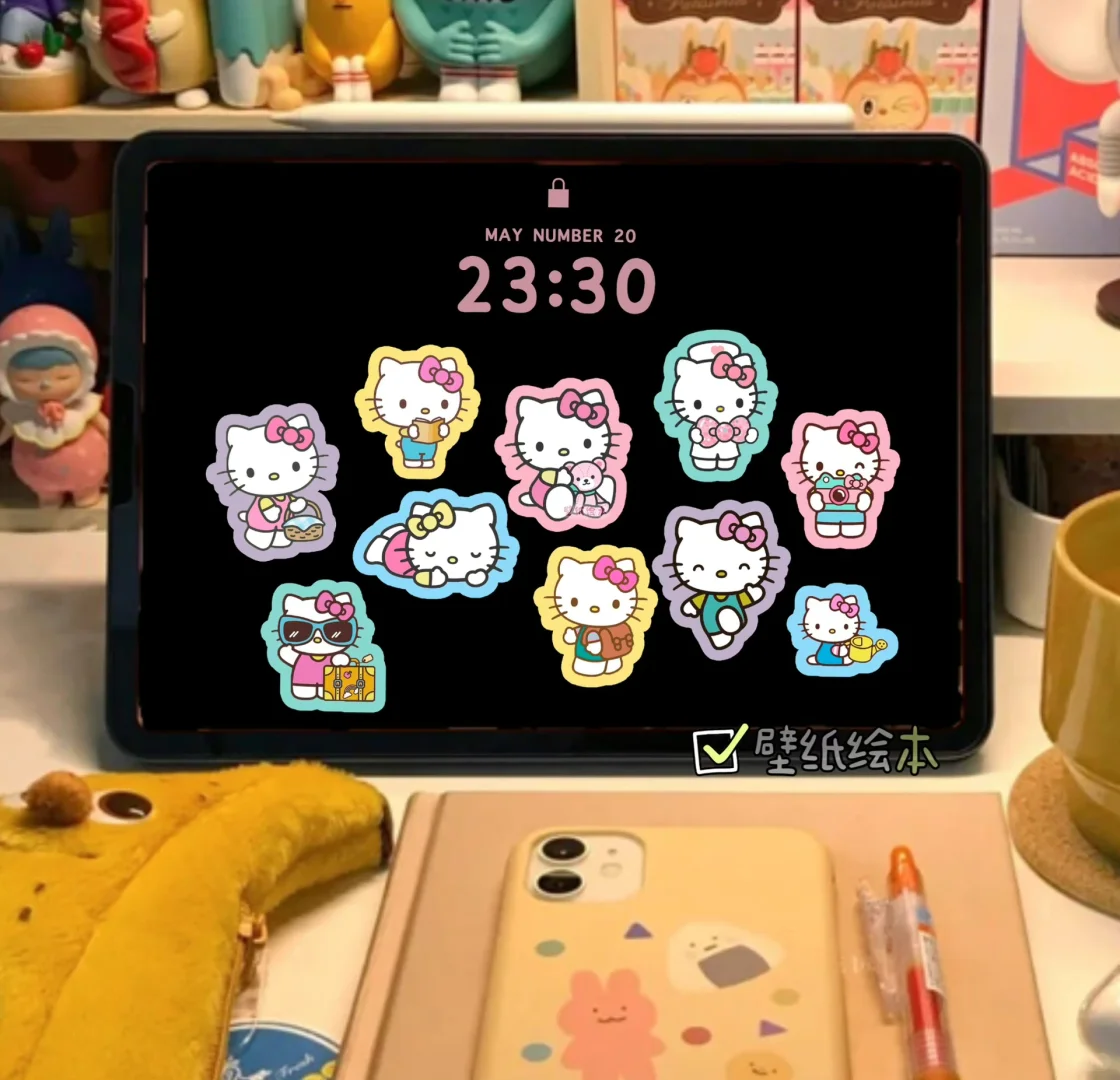 少女心kitty日记iPad平板电脑壁纸