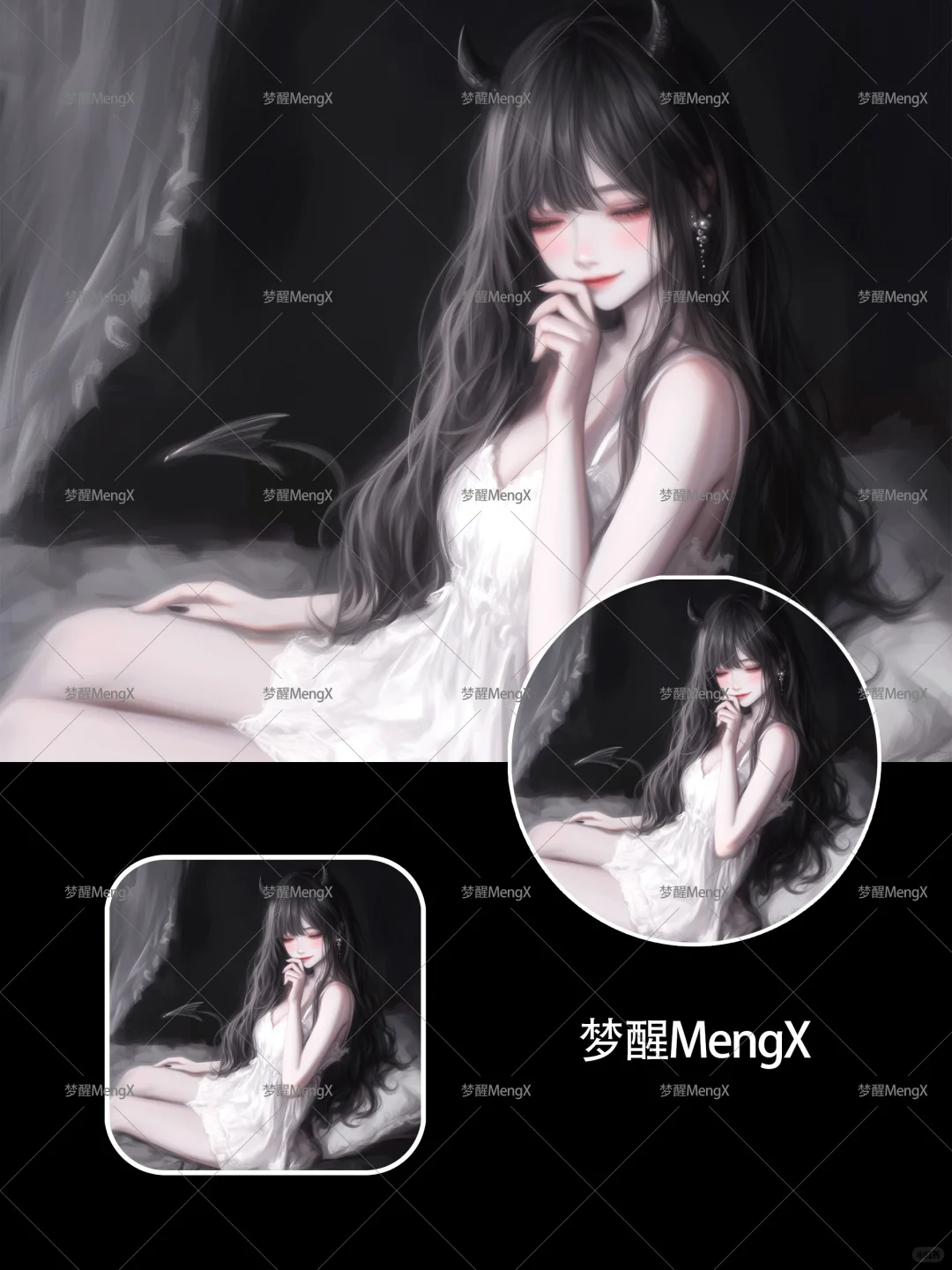 纯欲慵懒恶魔女孩|小众女生头像