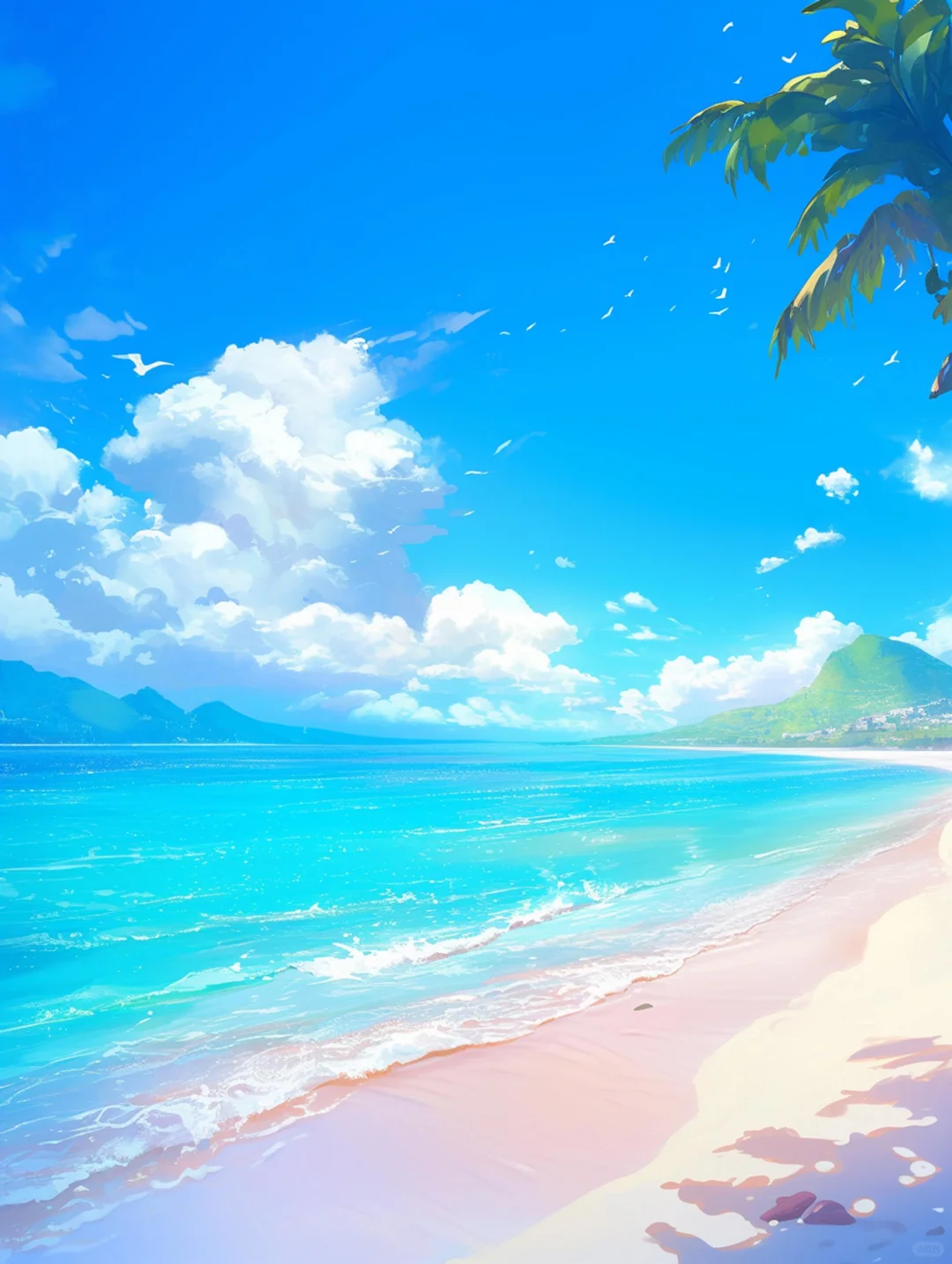 夏日海边沙滩