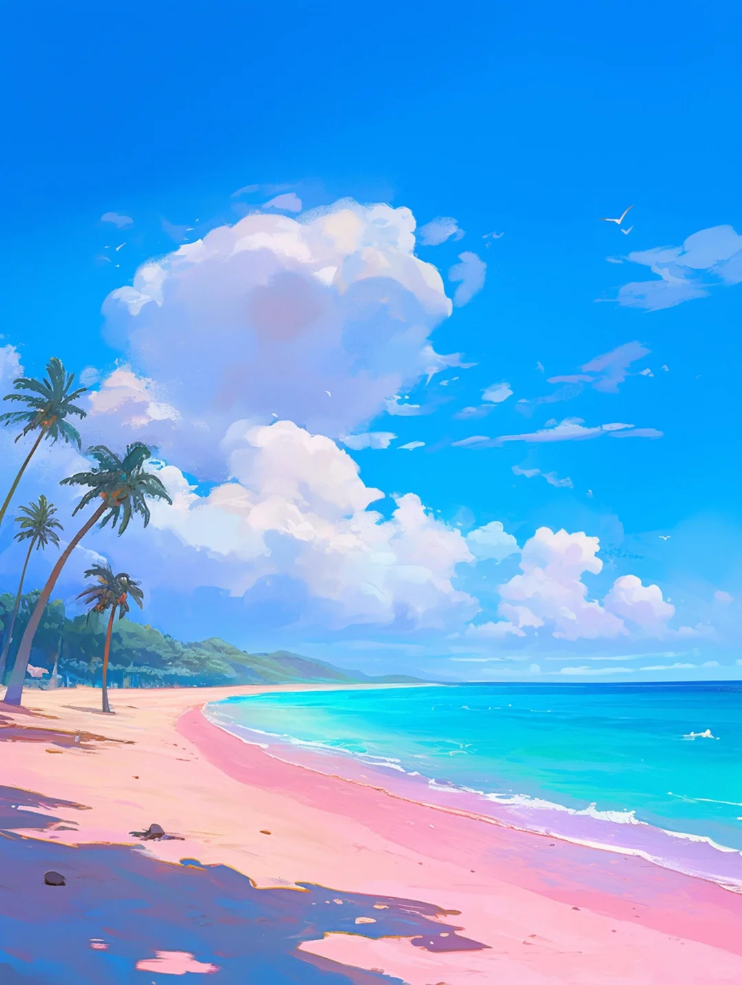 夏日海边沙滩