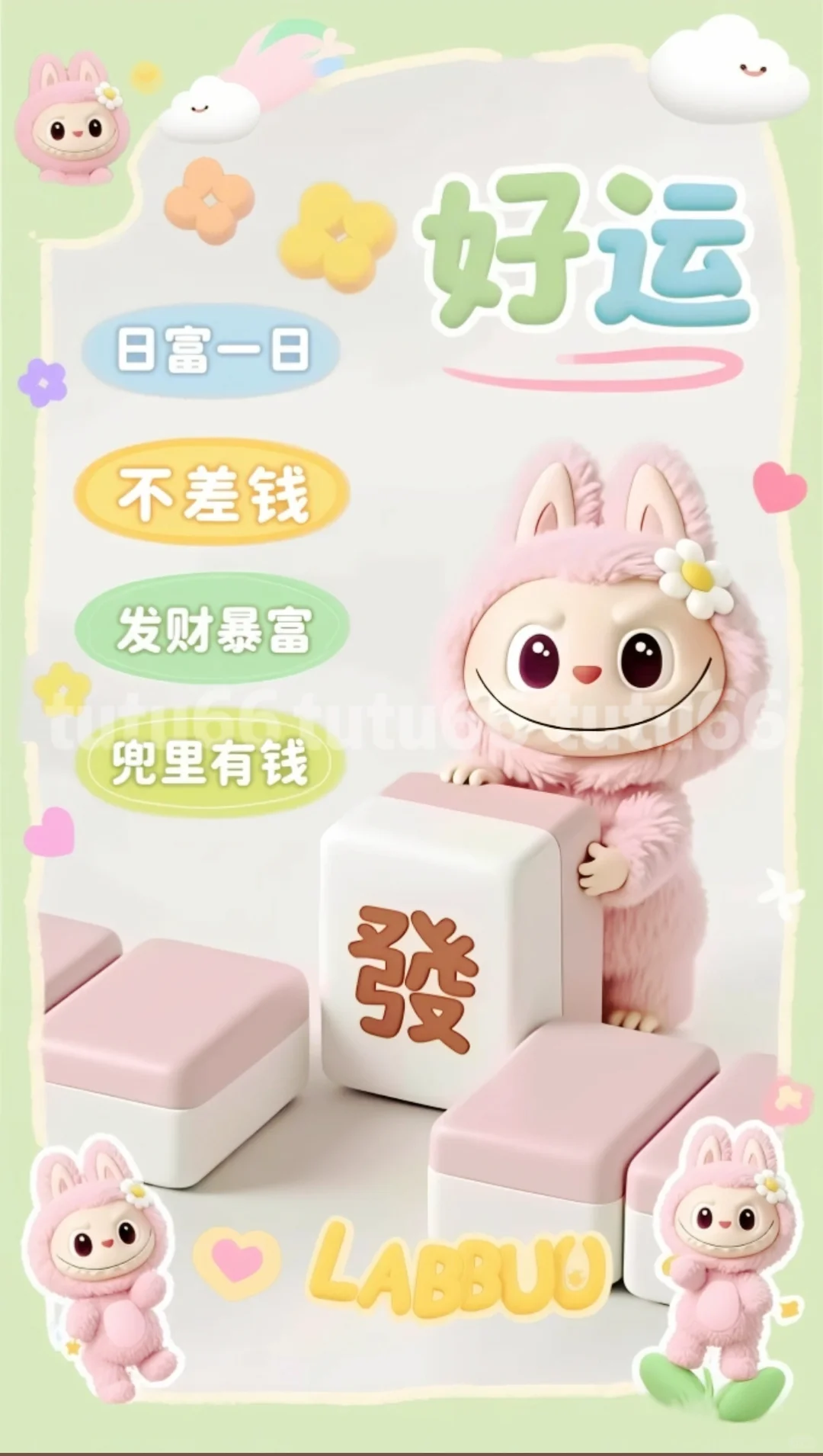 谁的手机还没labubu壁纸，好运常来暴富发财