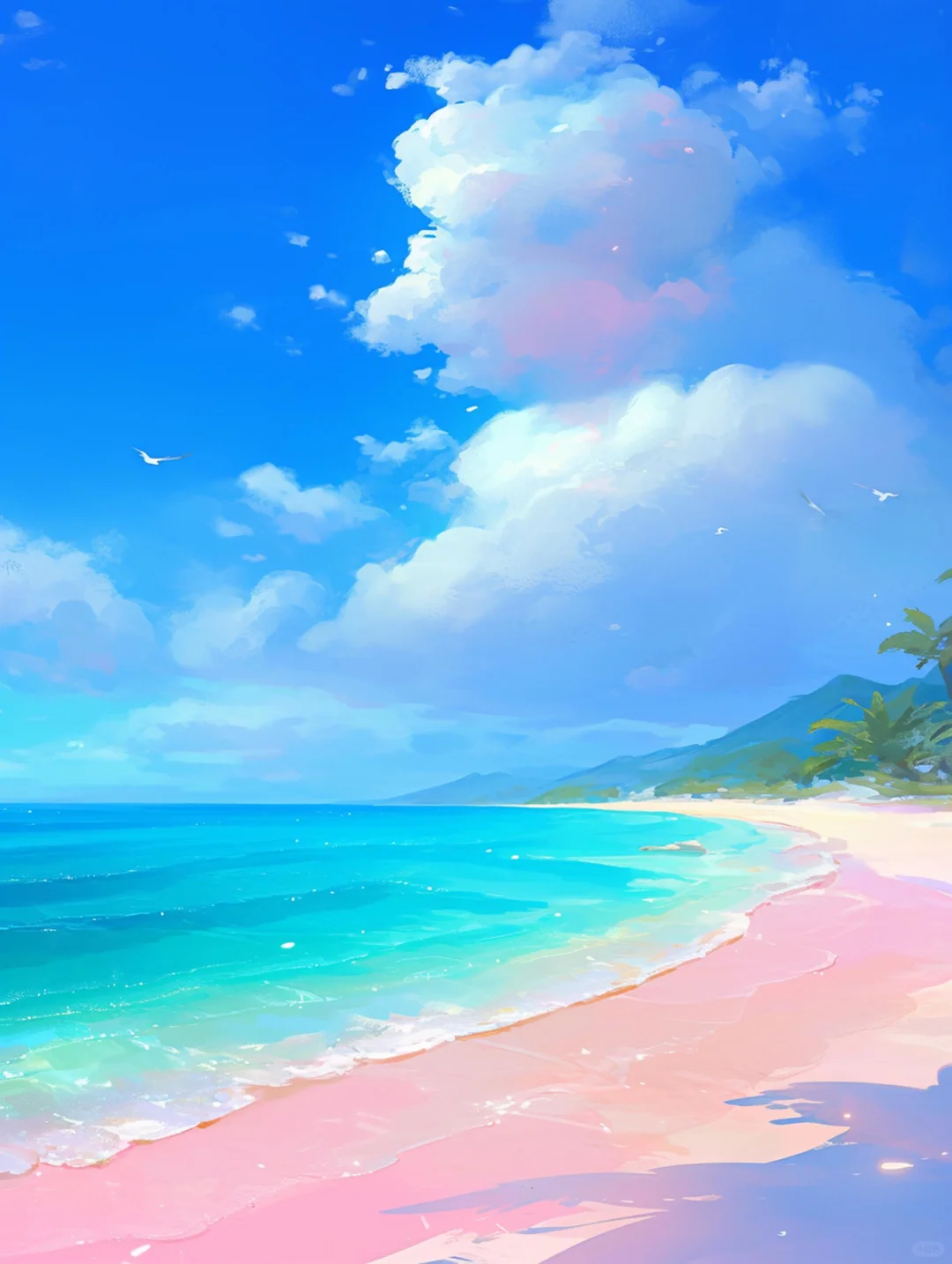 夏日海边沙滩