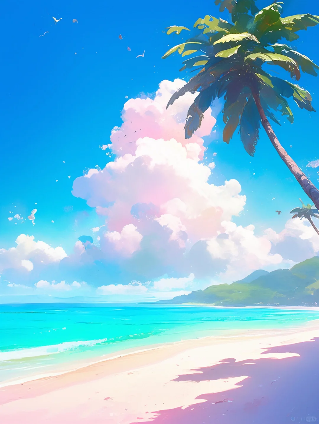 夏日海边沙滩
