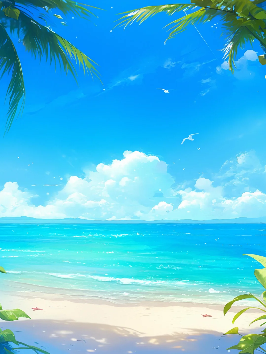 夏日海边沙滩
