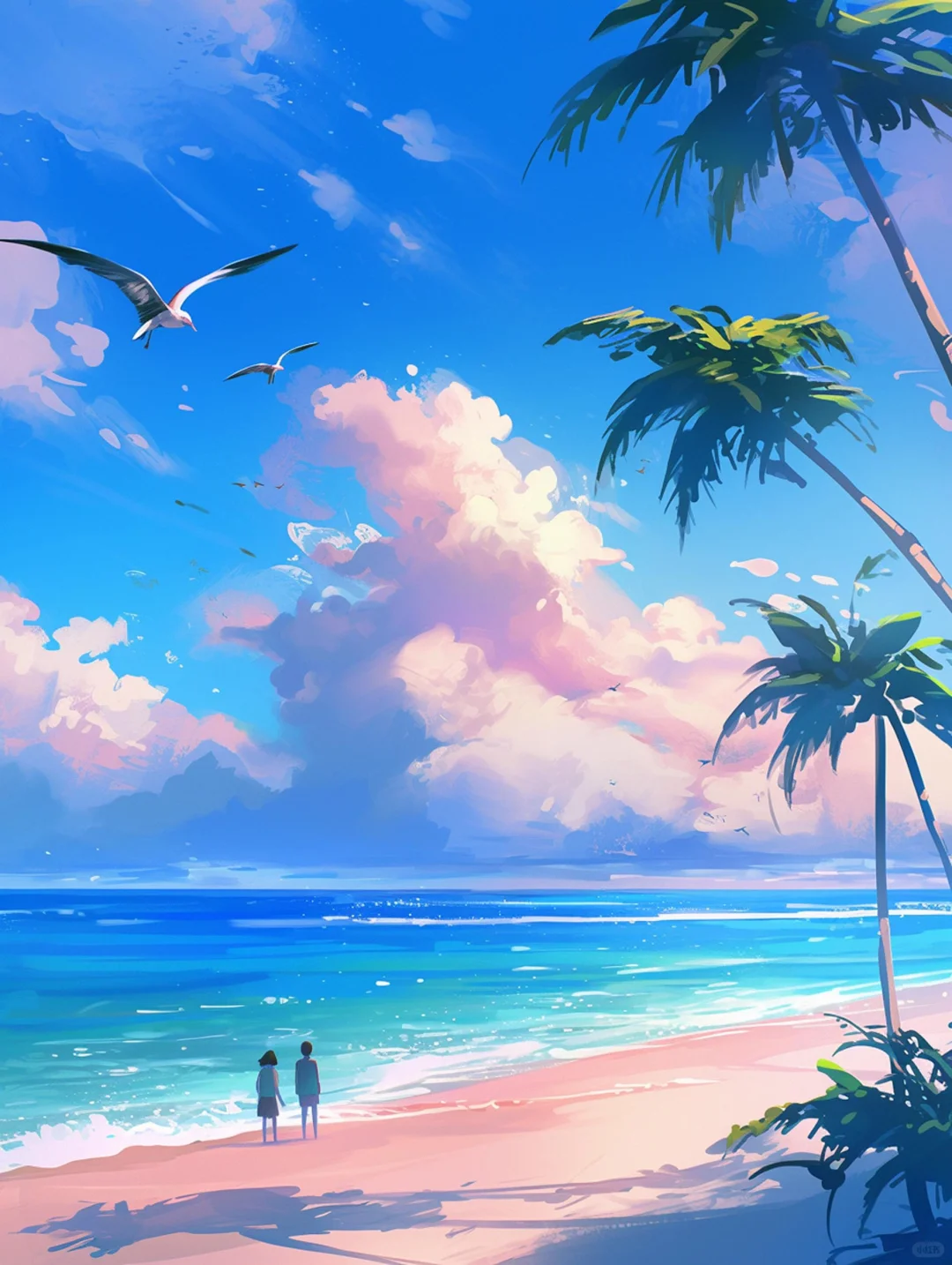 夏日海边沙滩