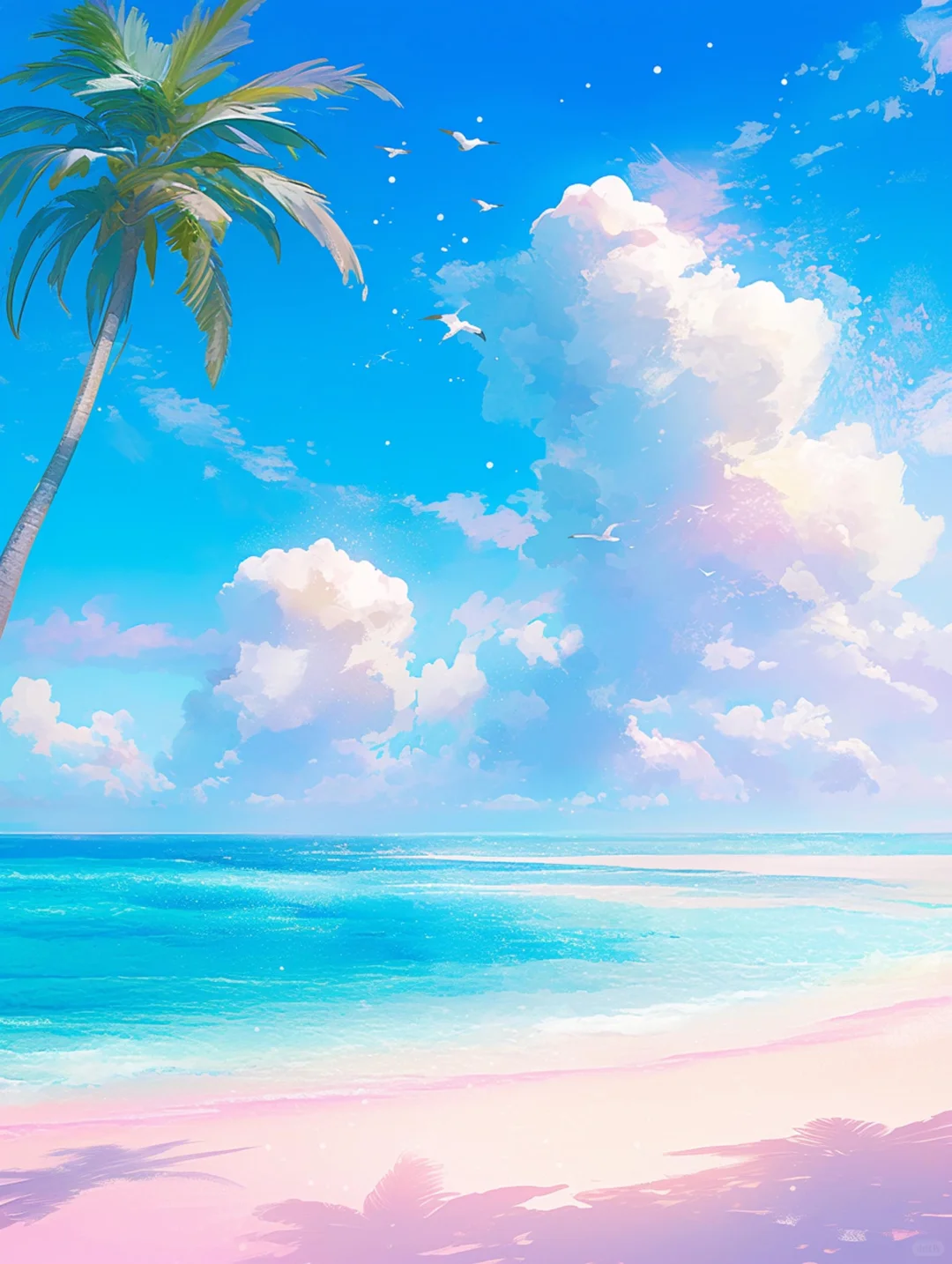 夏日海边沙滩