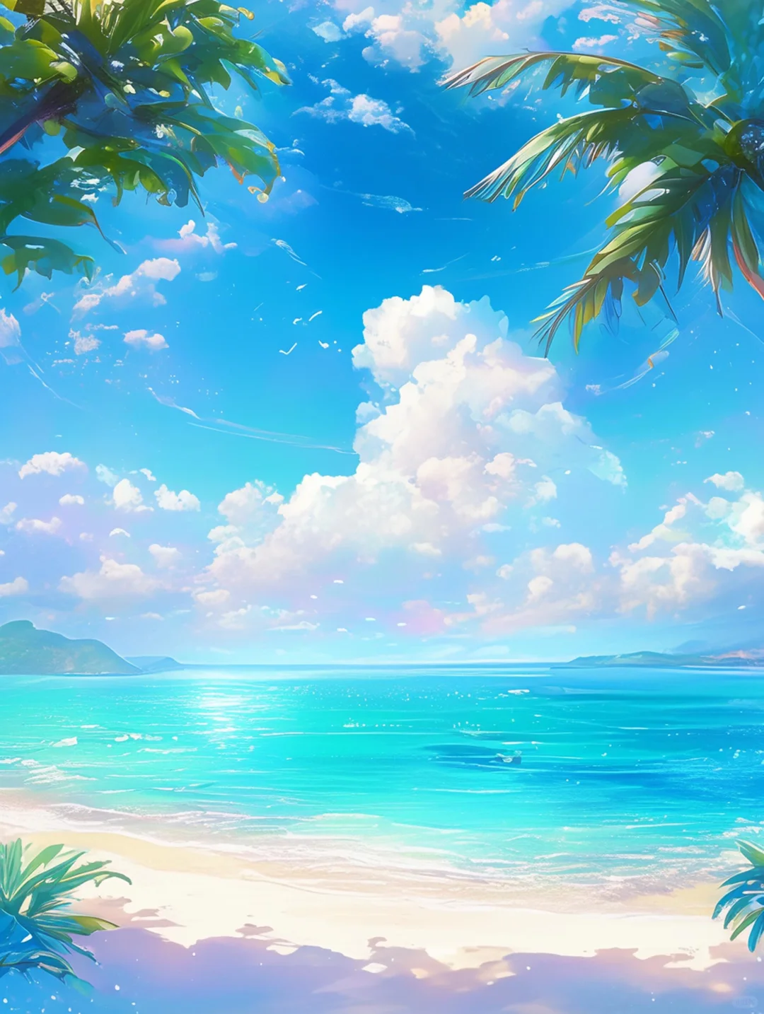 夏日海边沙滩