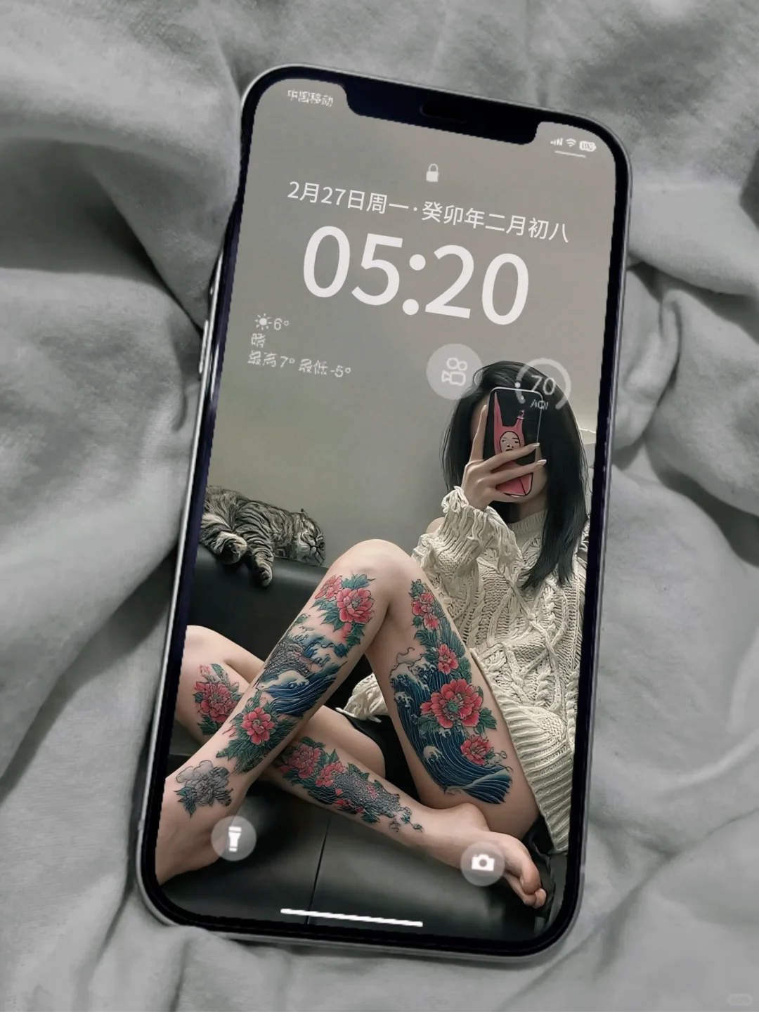 纹身拽姐社会辣妹壁纸｜高级感