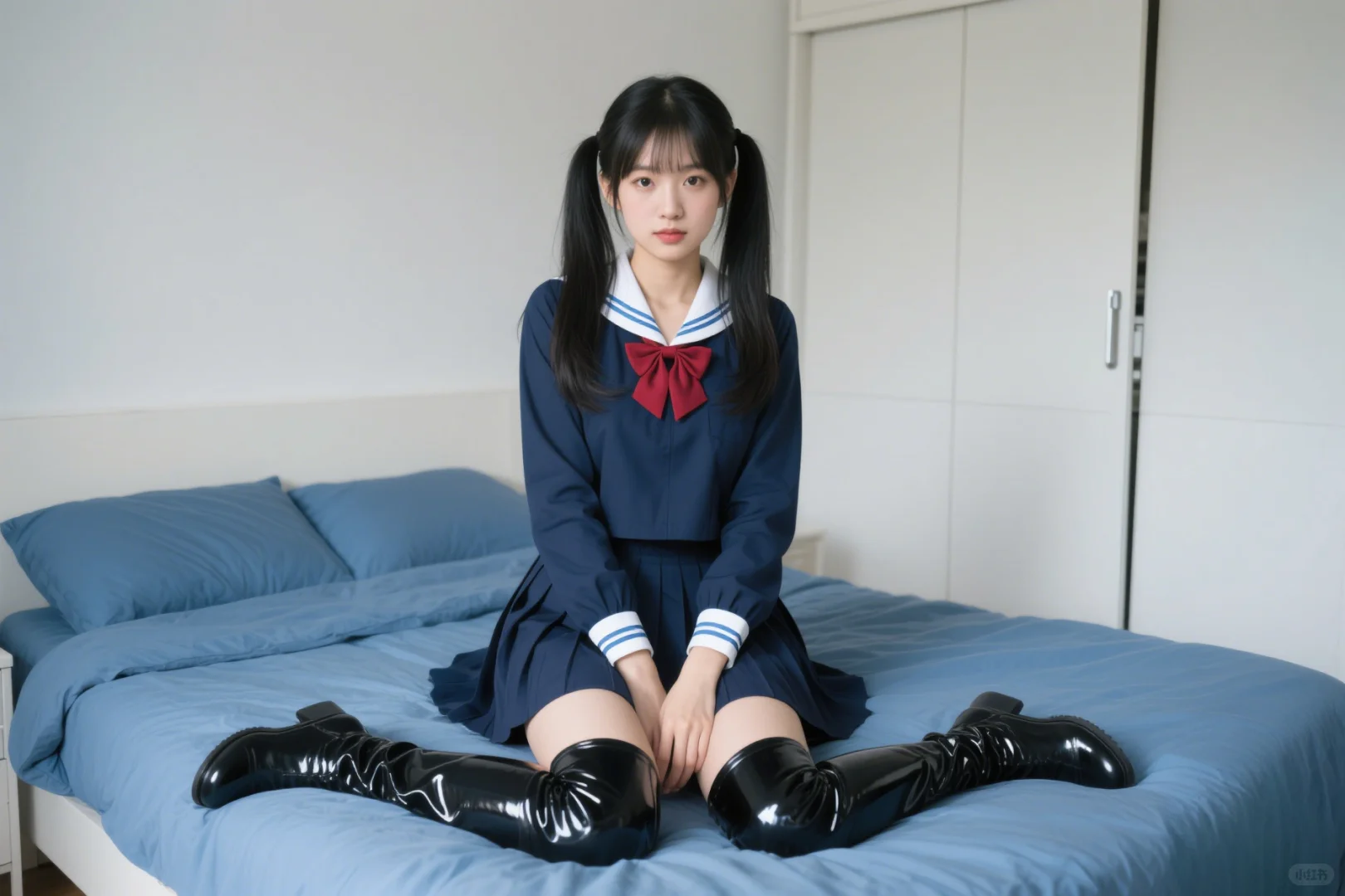Ai，编号38056（穿过膝靴的女学生7）