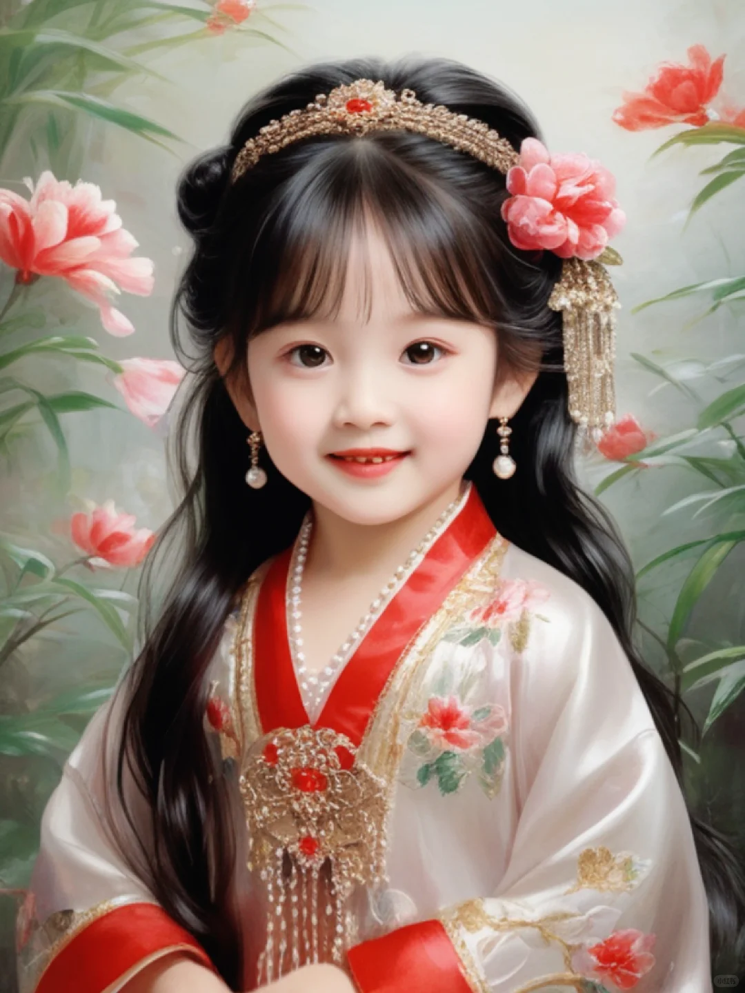 AI可爱小女孩古装