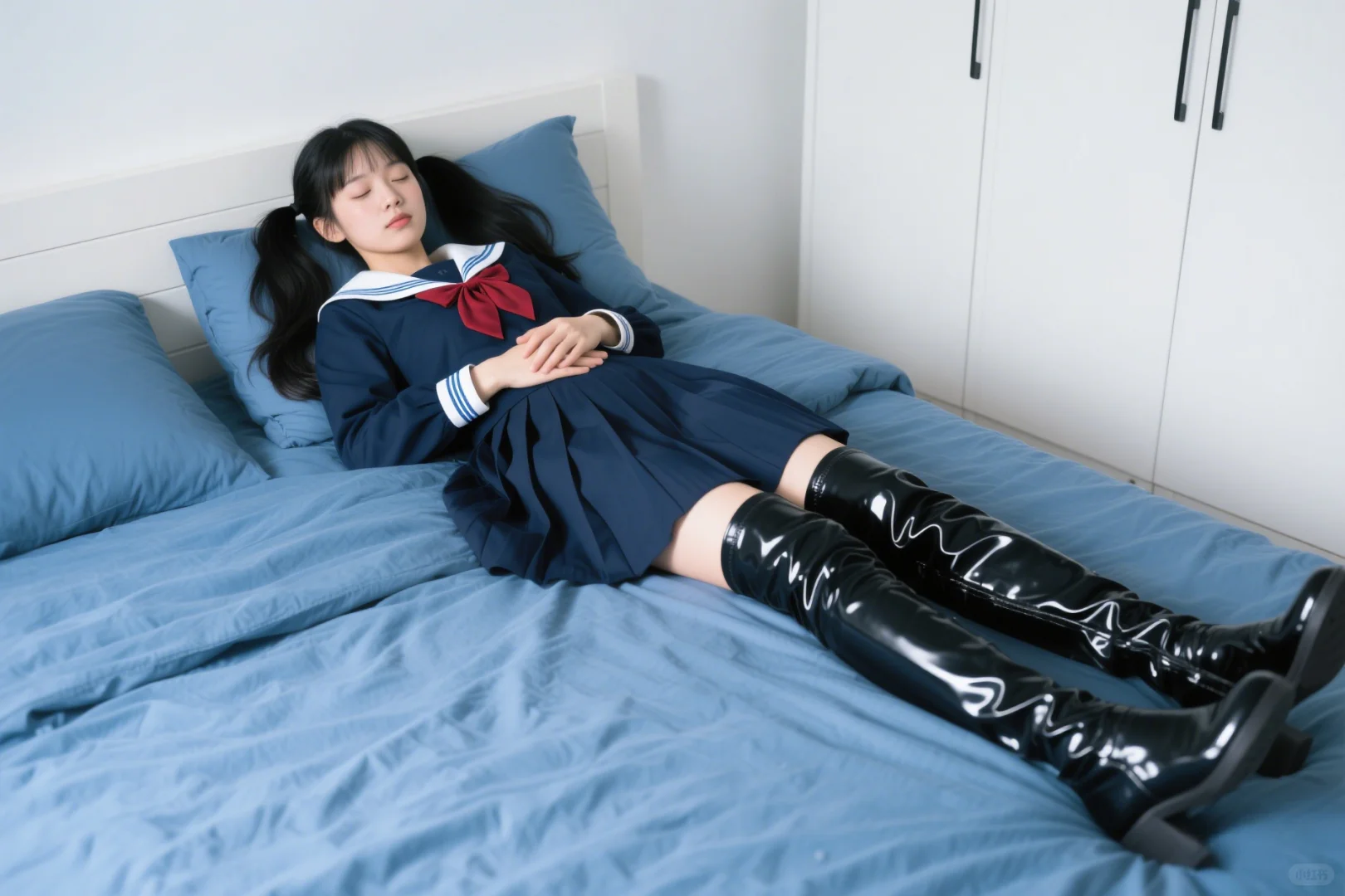Ai，编号38056（穿过膝靴的女学生7）
