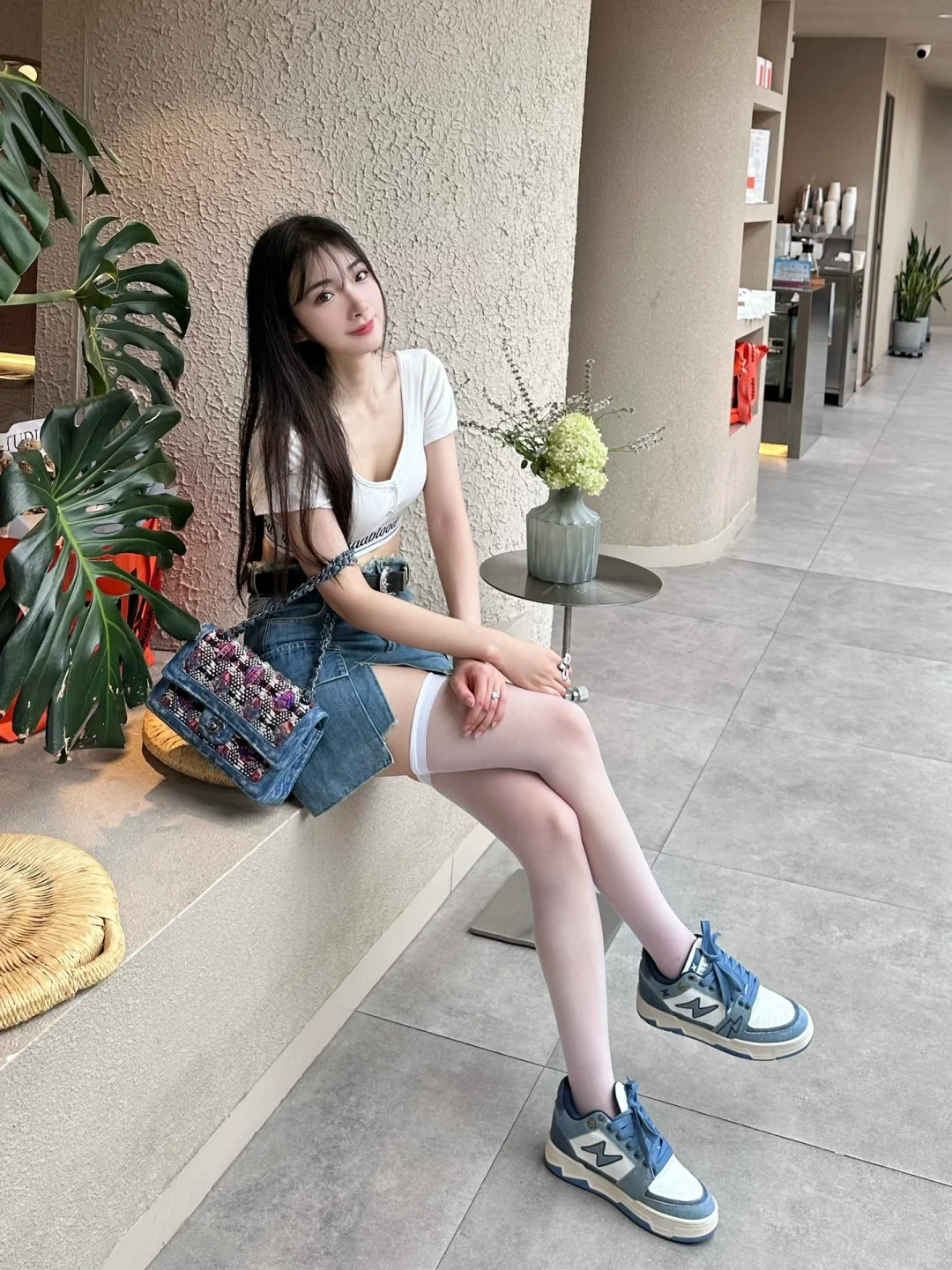 夏日休闲女孩