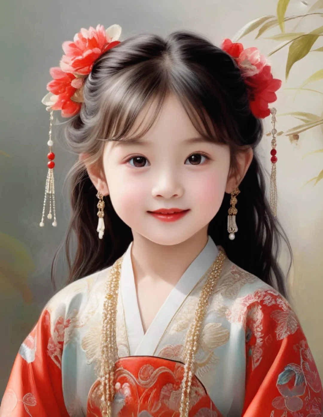 AI可爱小女孩古装