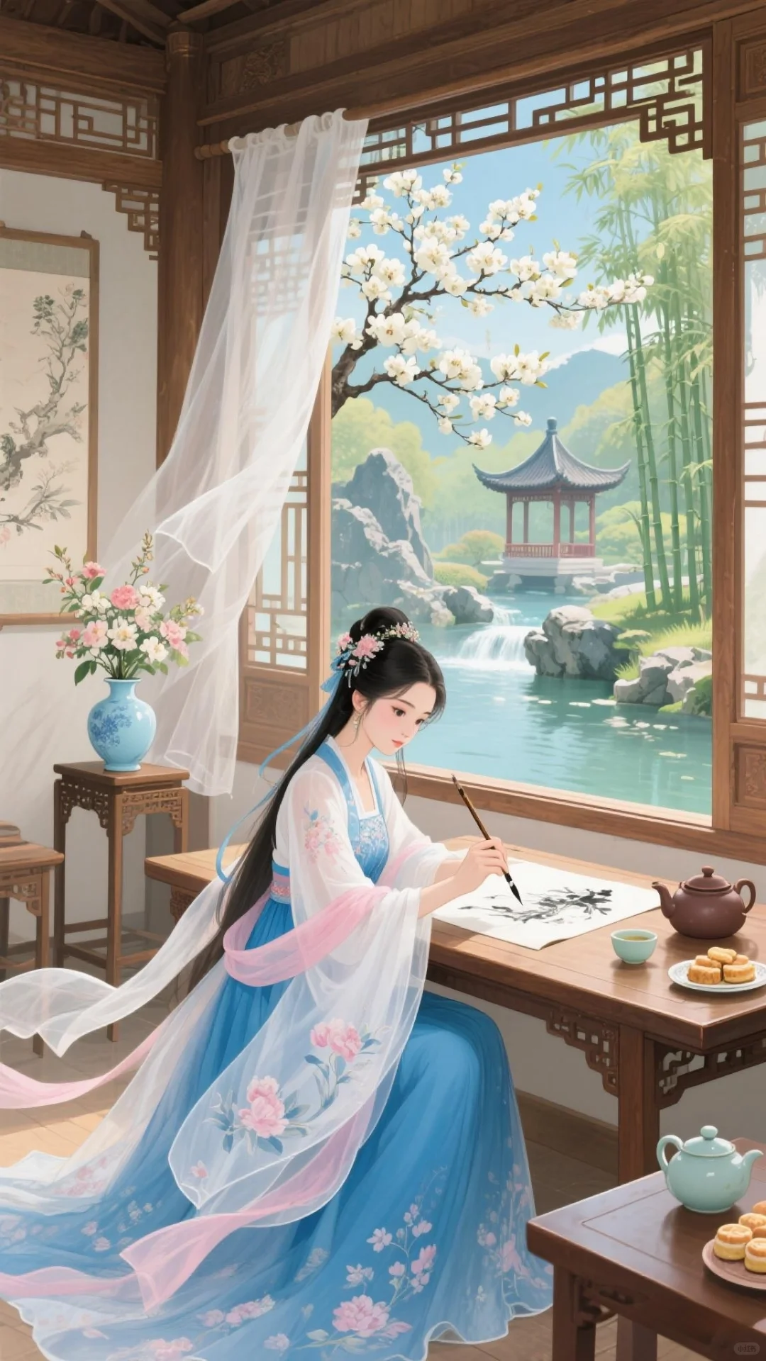 🍃画中仙姿：古风美女的诗意生活🌸