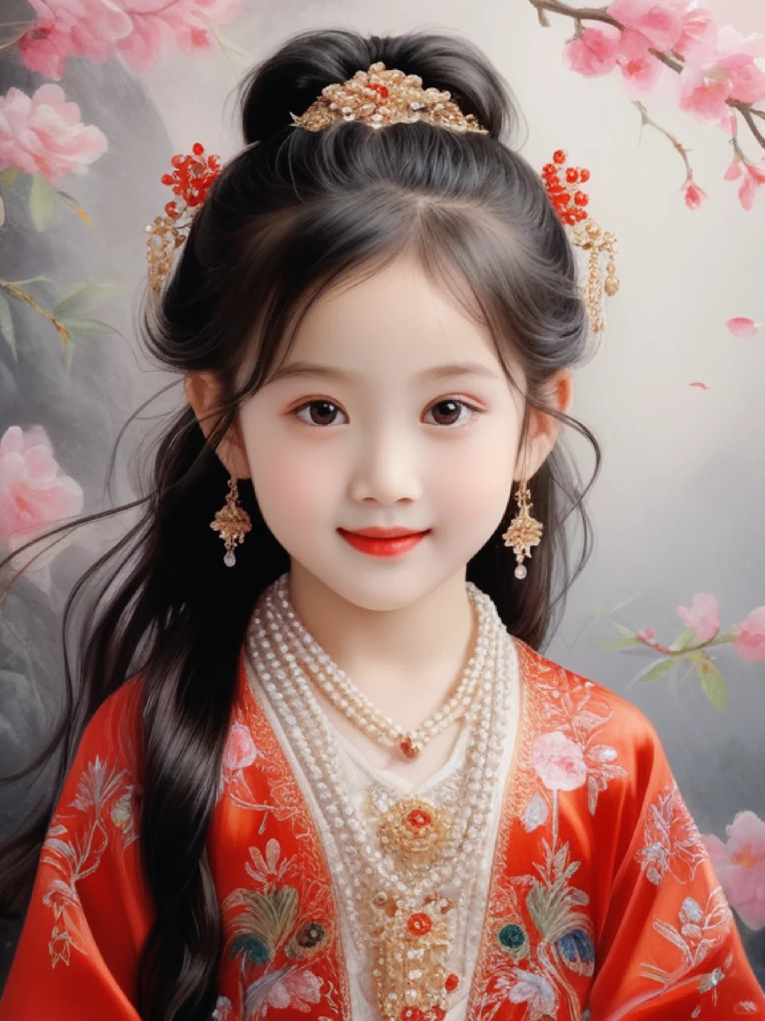AI可爱小女孩古装