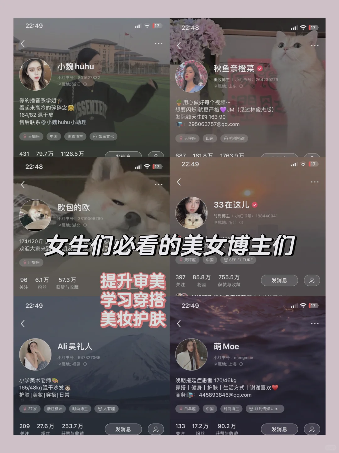 好养眼啊！关于我关注的那些美女博主