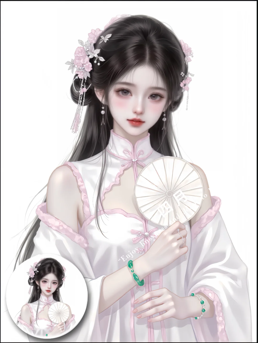 白底古风头像