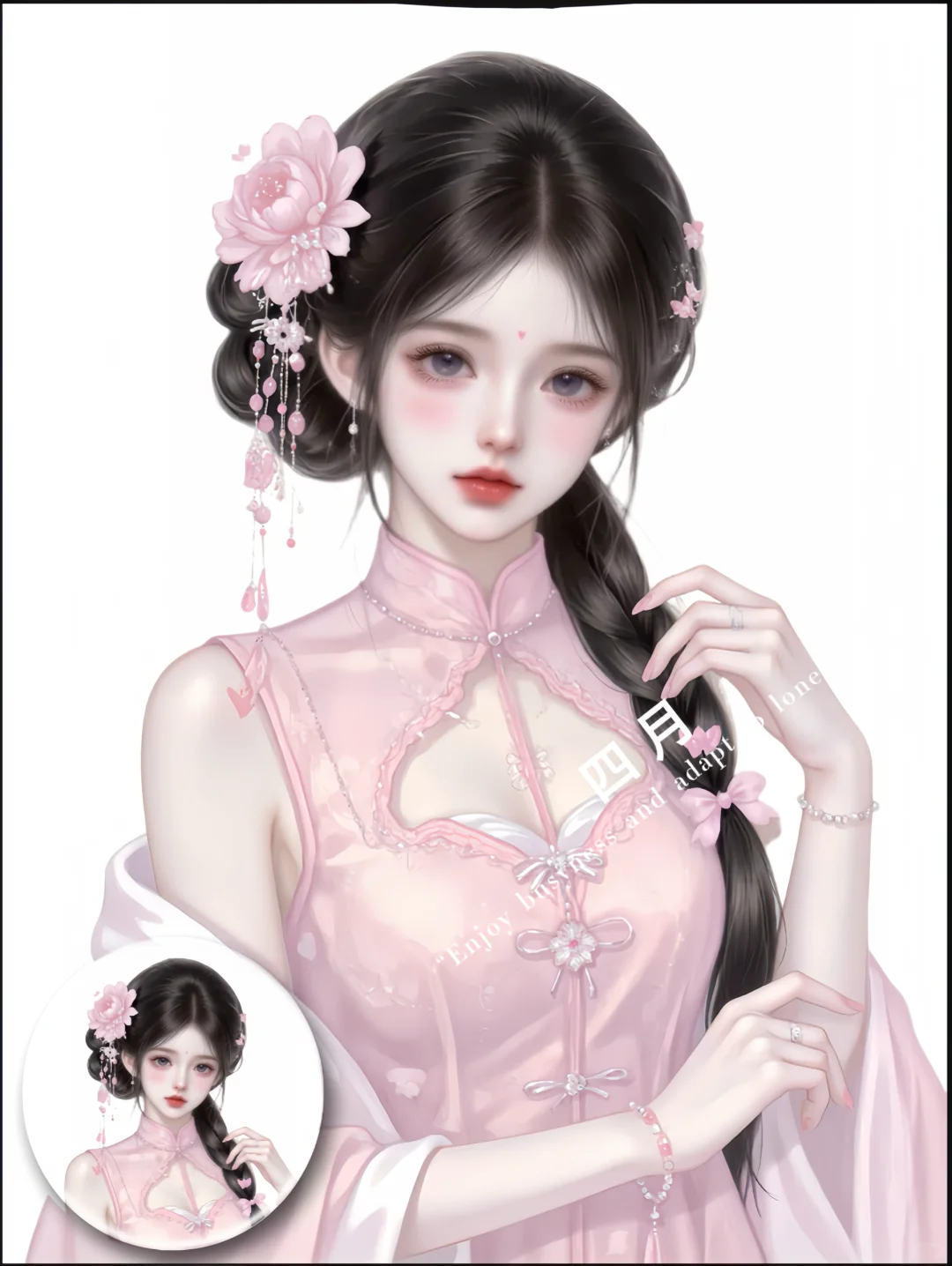 白底古风头像
