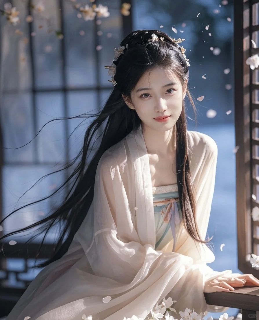 花下清风，素衣明眸，素颜如花