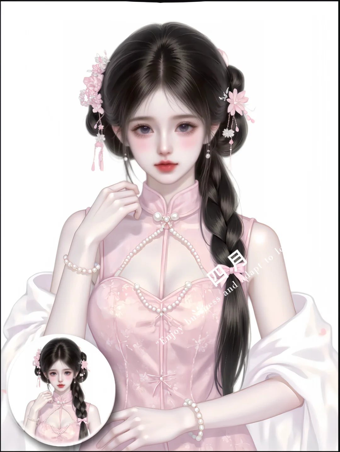 白底古风头像