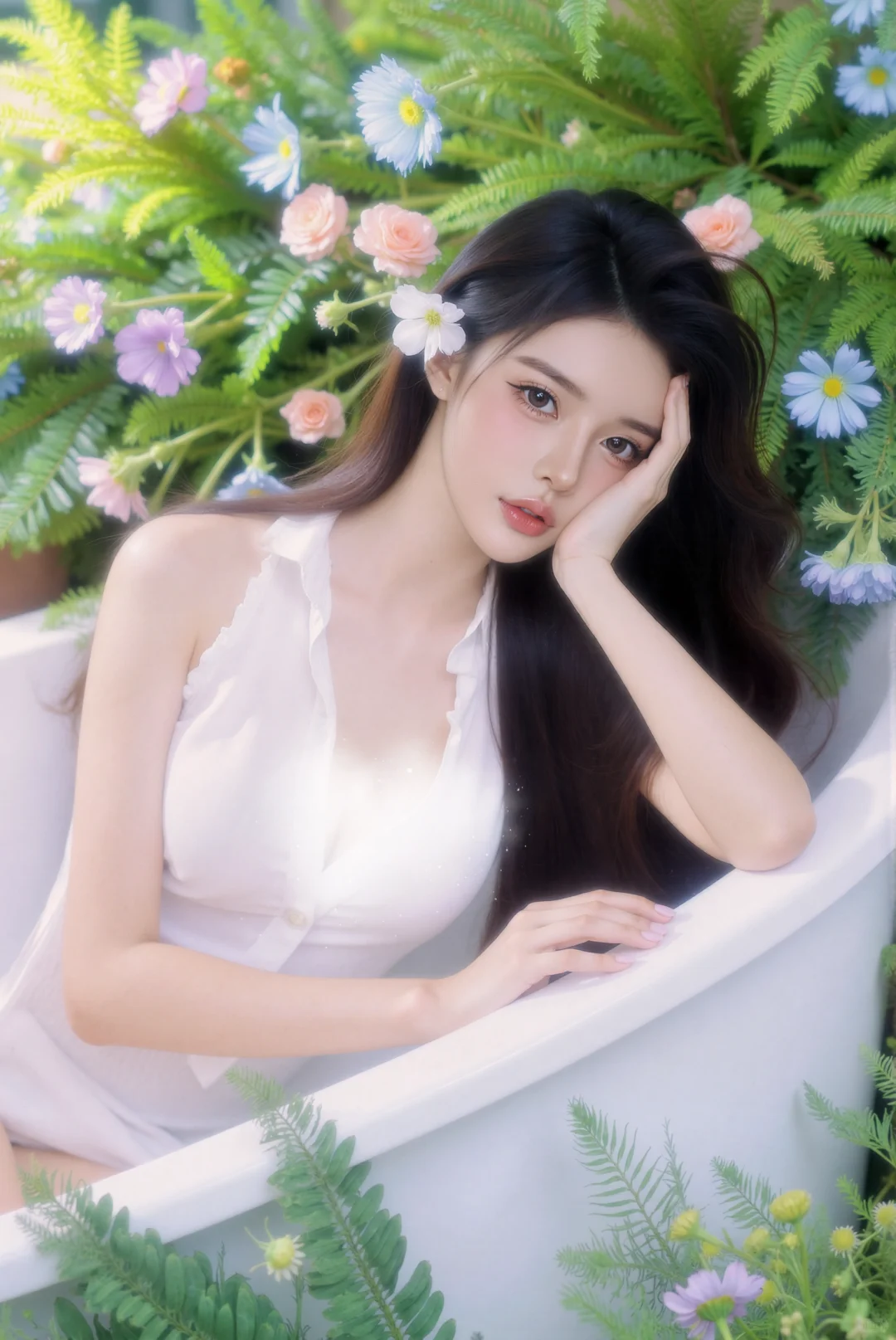 被美哭！浴缸森花仙女写真绝了
