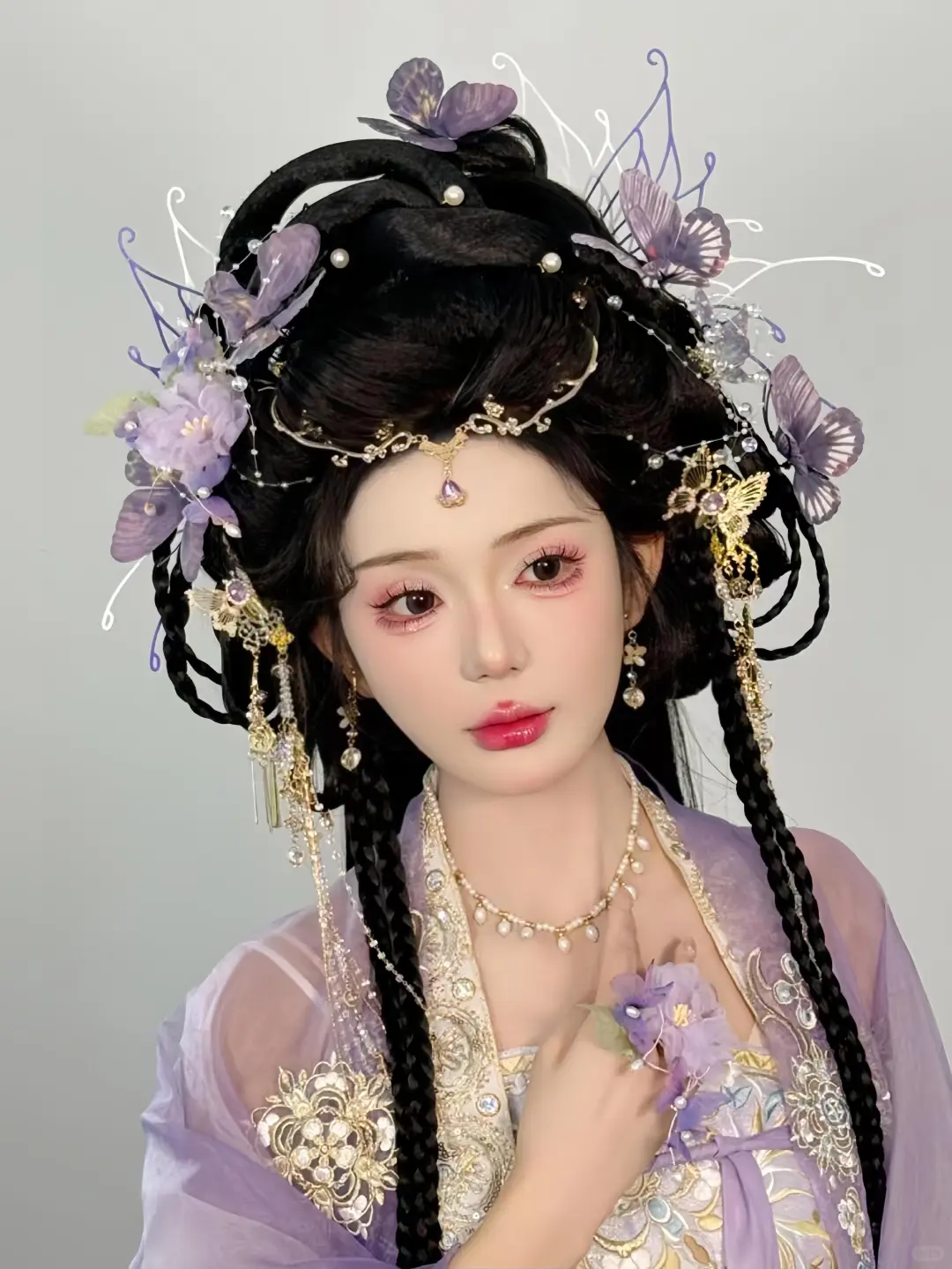 ✨紫色汉服神女，美到心颤😍