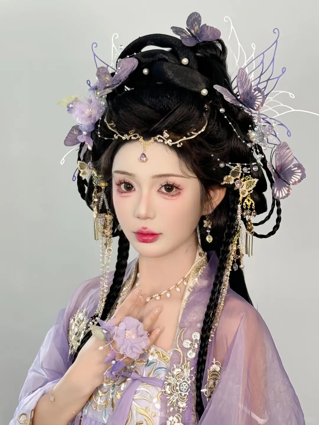 ✨紫色汉服神女，美到心颤😍