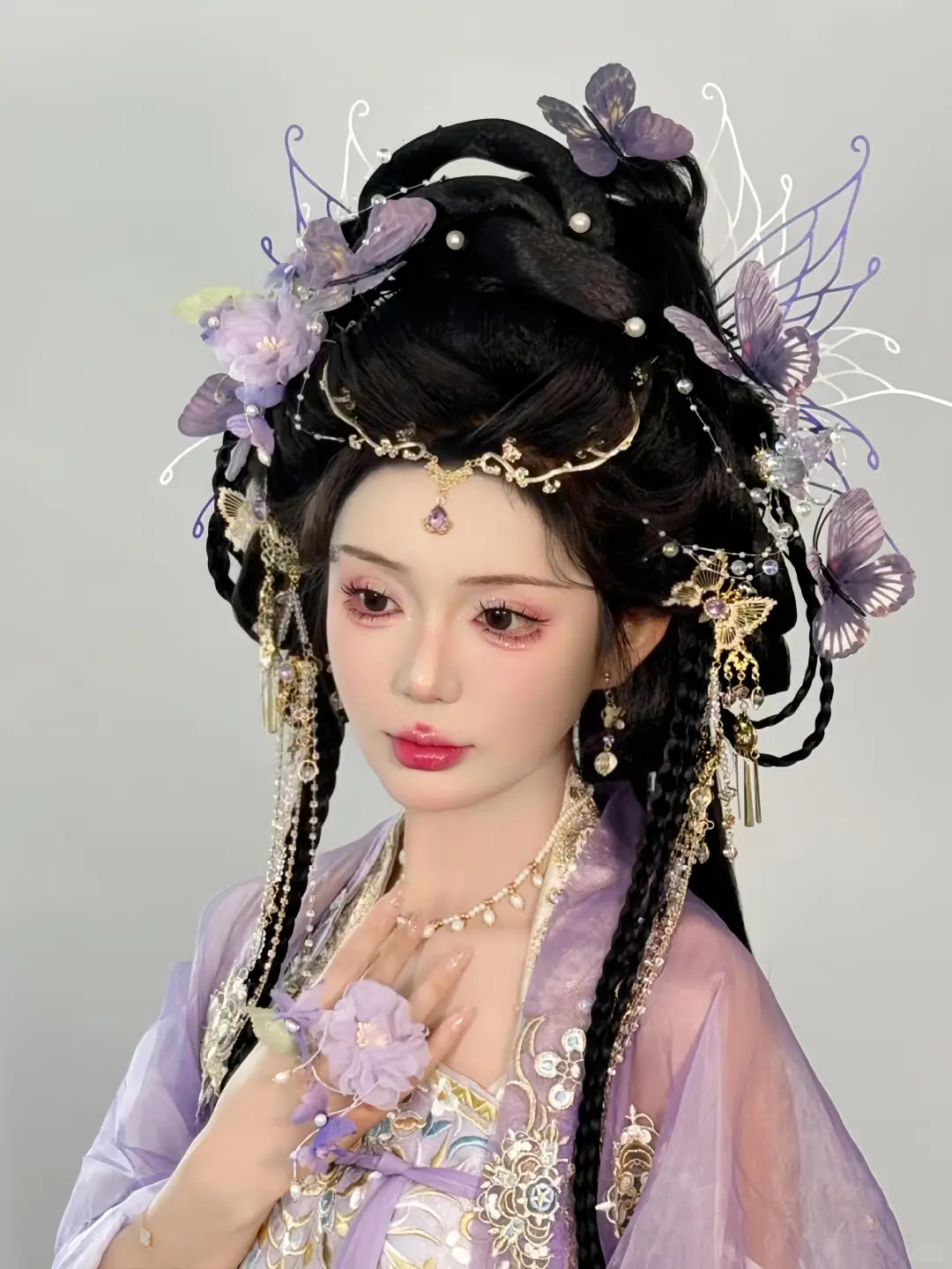 ✨紫色汉服神女，美到心颤😍