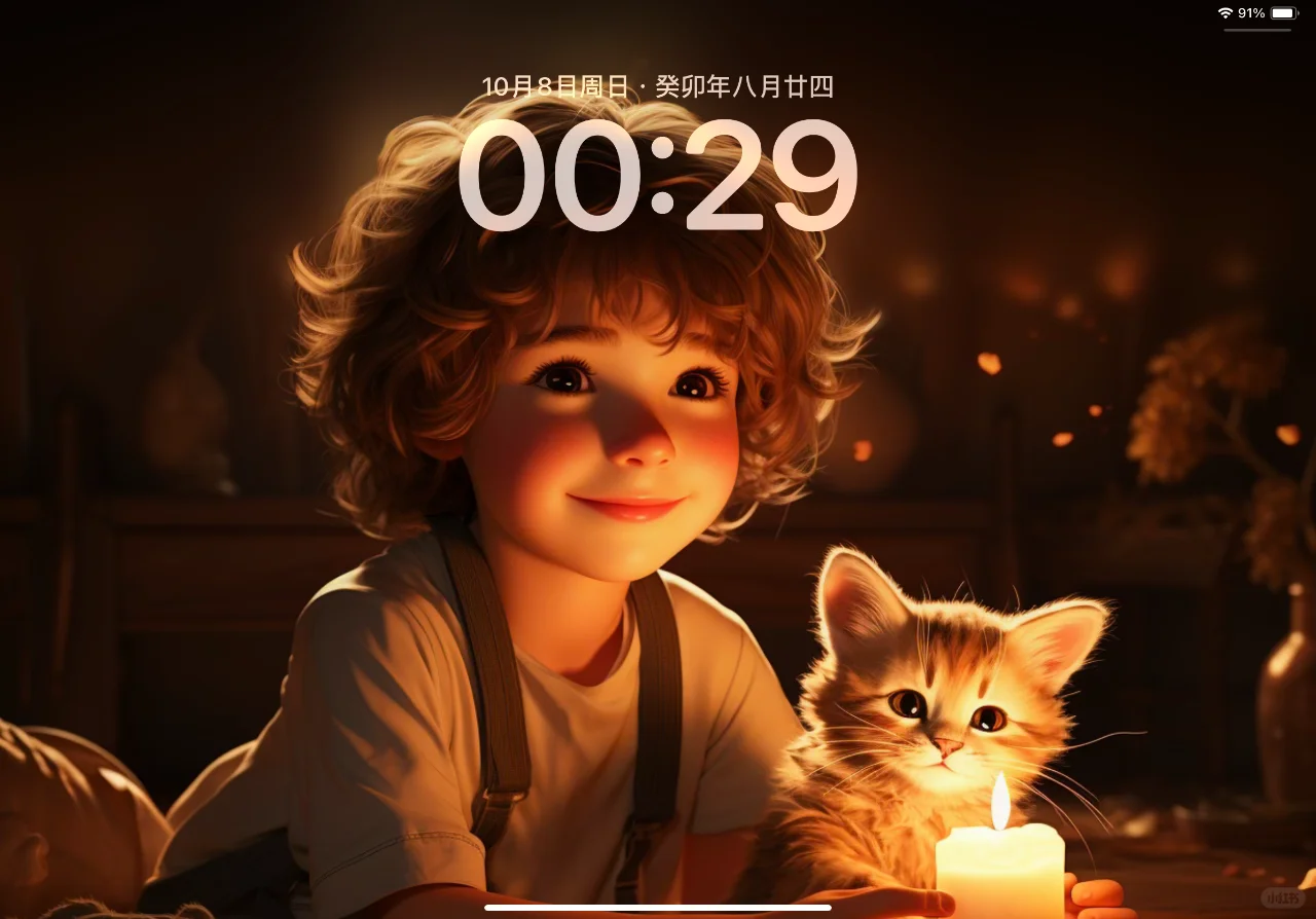 男孩与猫｜ipda壁纸｜壁纸分享