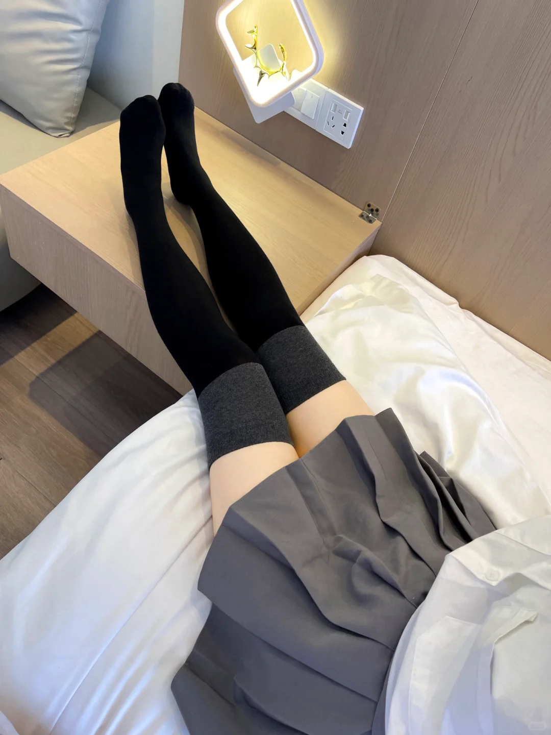 拼色过膝袜好温柔～韩系少女感狠狠爱住！！