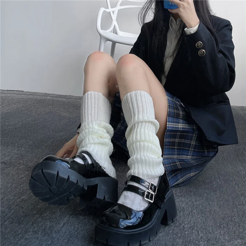 针织jkLolita袜套袜子女长筒小腿袜腿套